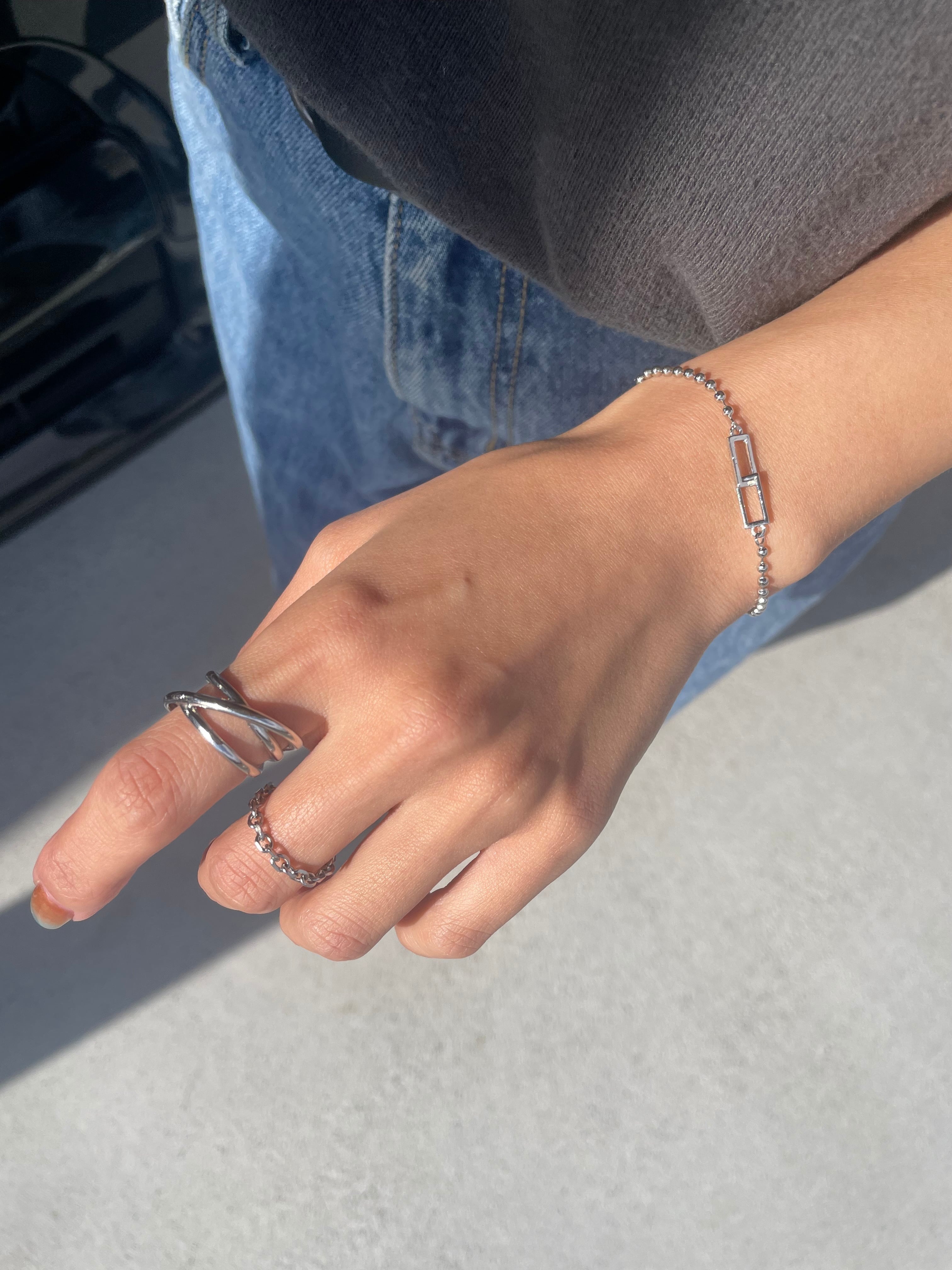 double square charm bracelet