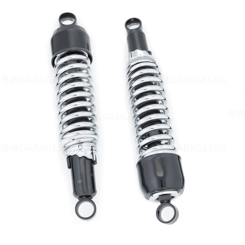 復古 雙槍 避震器 銀彈簧 335mm