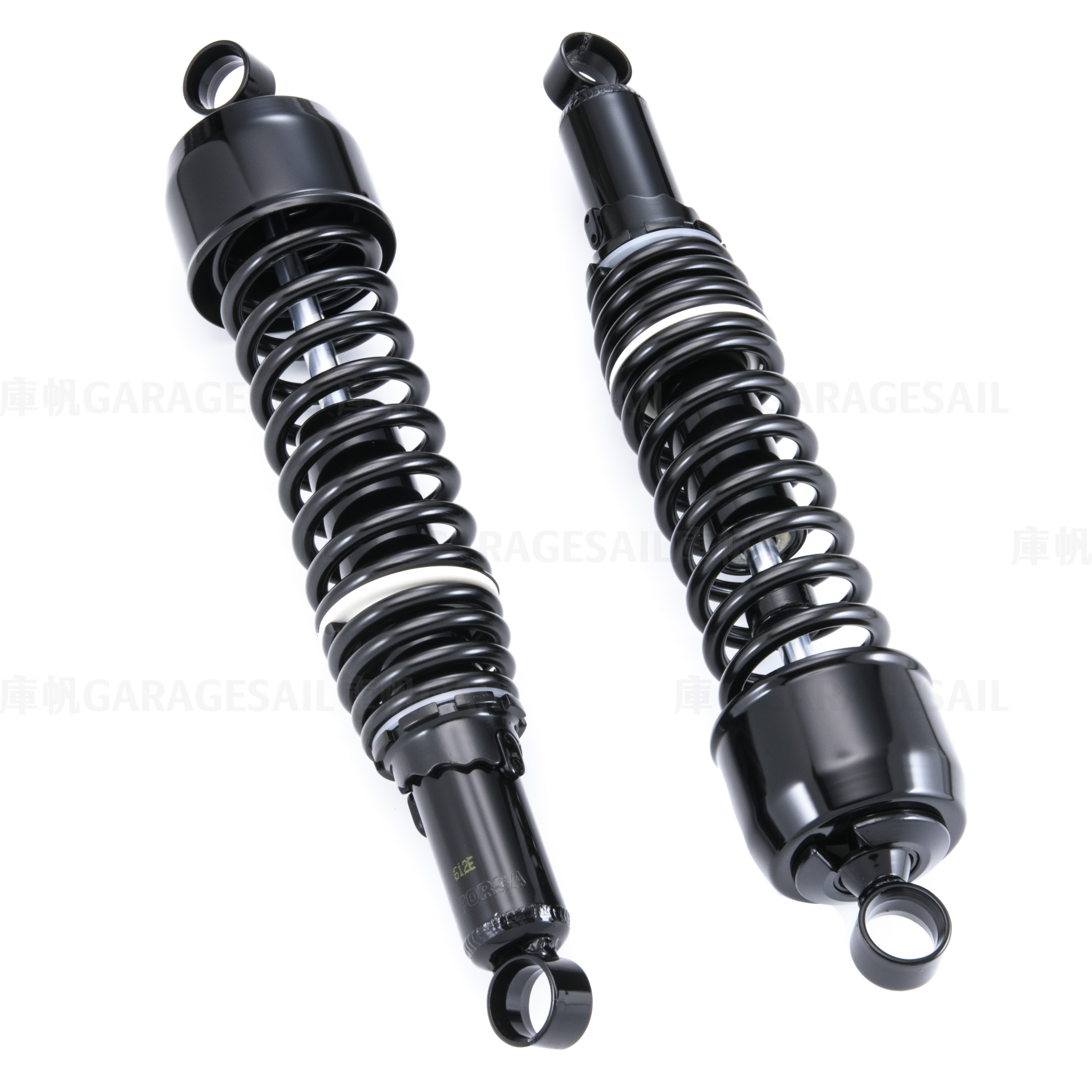 復古 雙槍 避震器 黑彈簧 365mm