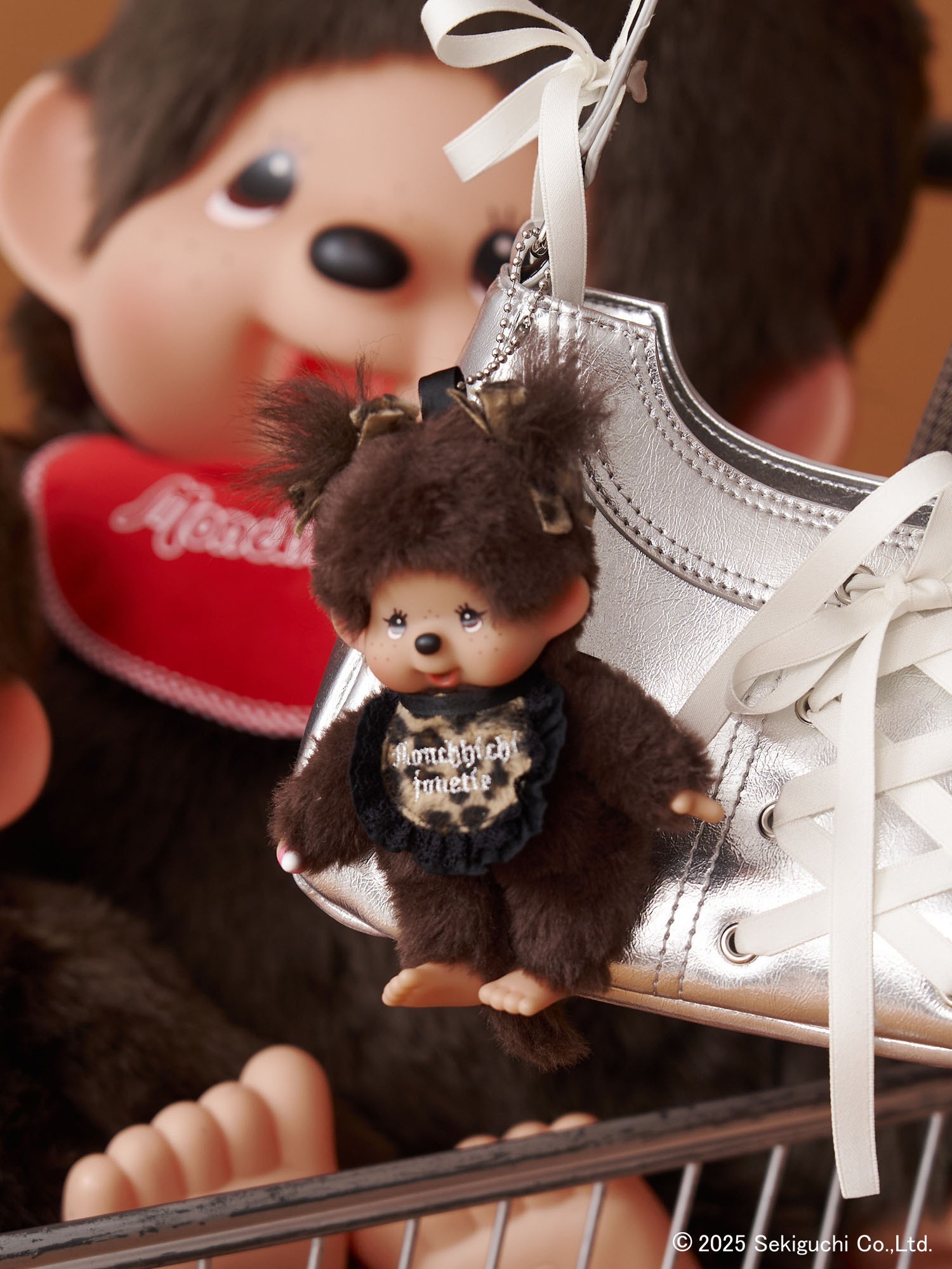 現貨┃Monchhichi x Jouetie 聯名款 夢奇奇 蒙奇奇 豹紋 蝴蝶結 吊飾