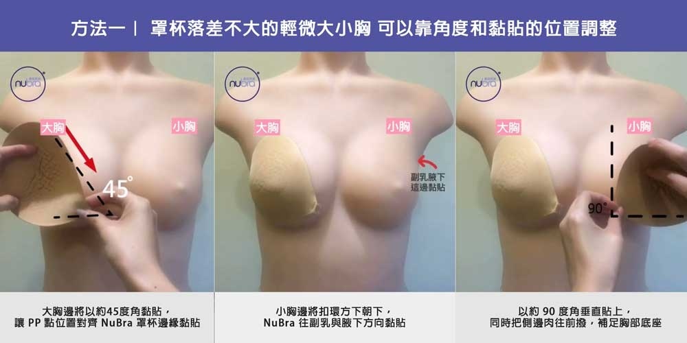 大小胸,大小胸nubra,nubra怎麼貼