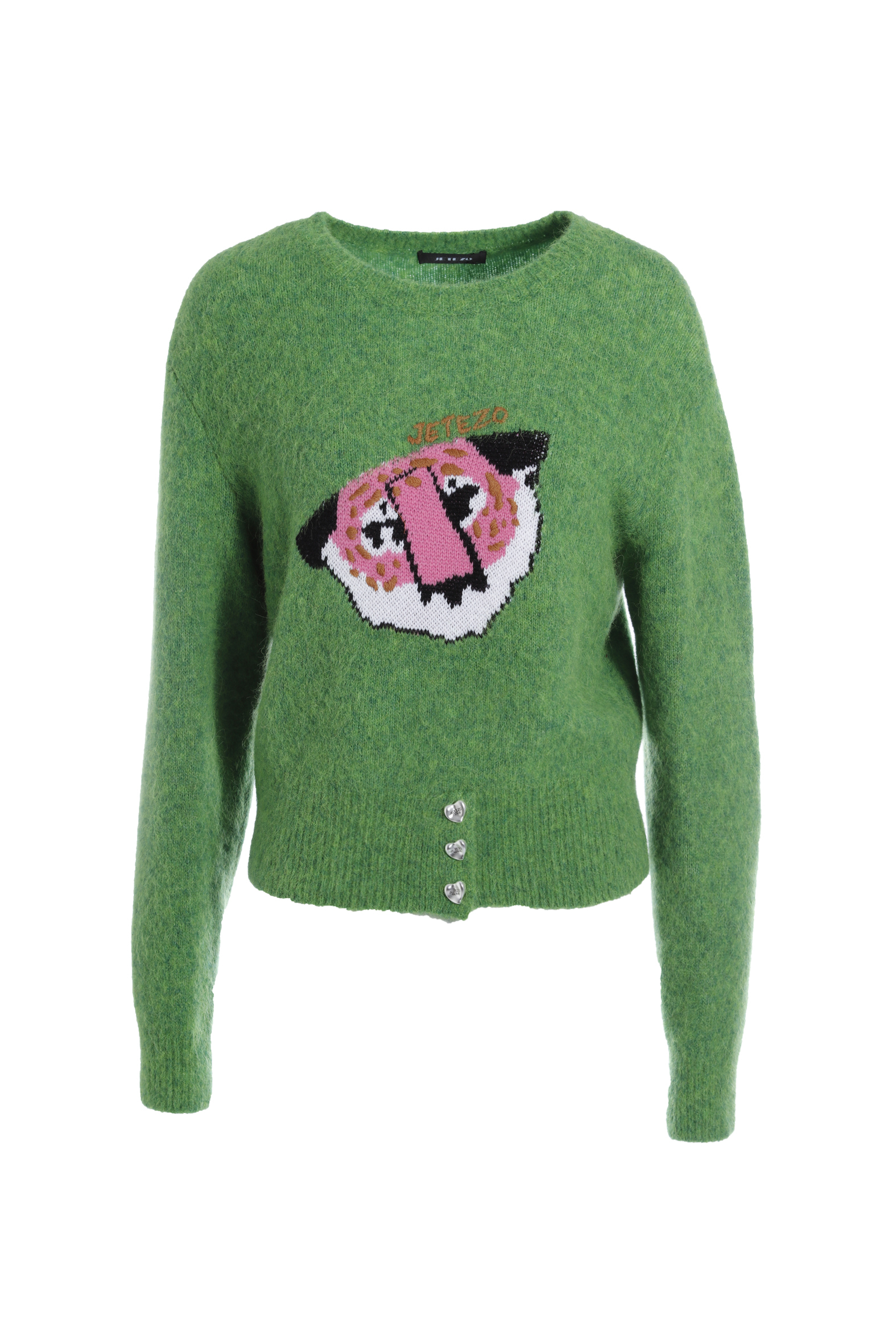 BE15227A1 野趣之心動物趣味圖案針織毛衣 (2色)