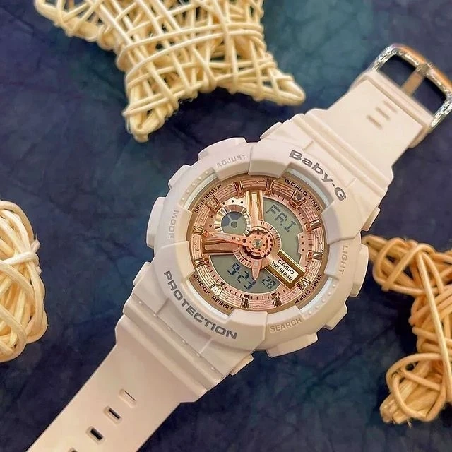 萬年鐘錶 - BABY-G   青春百搭時尚防震運動雙顯電子錶  BA-110XCP-4A  錶徑 : 43.4 MM