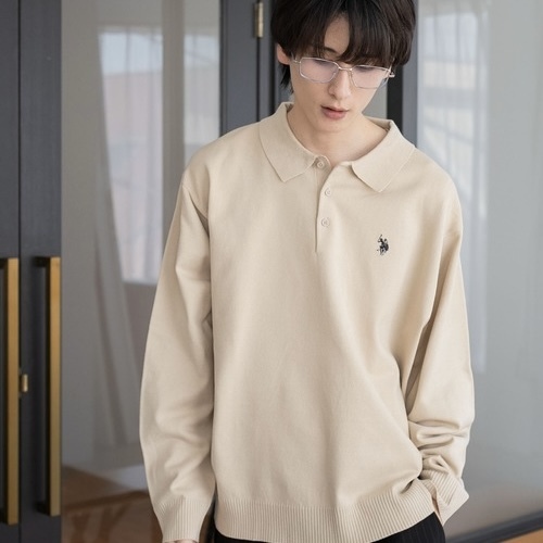 U.S. POLO ASSN. x WEGO 針織POLO衫 長袖 上衣 男女同款  97490628