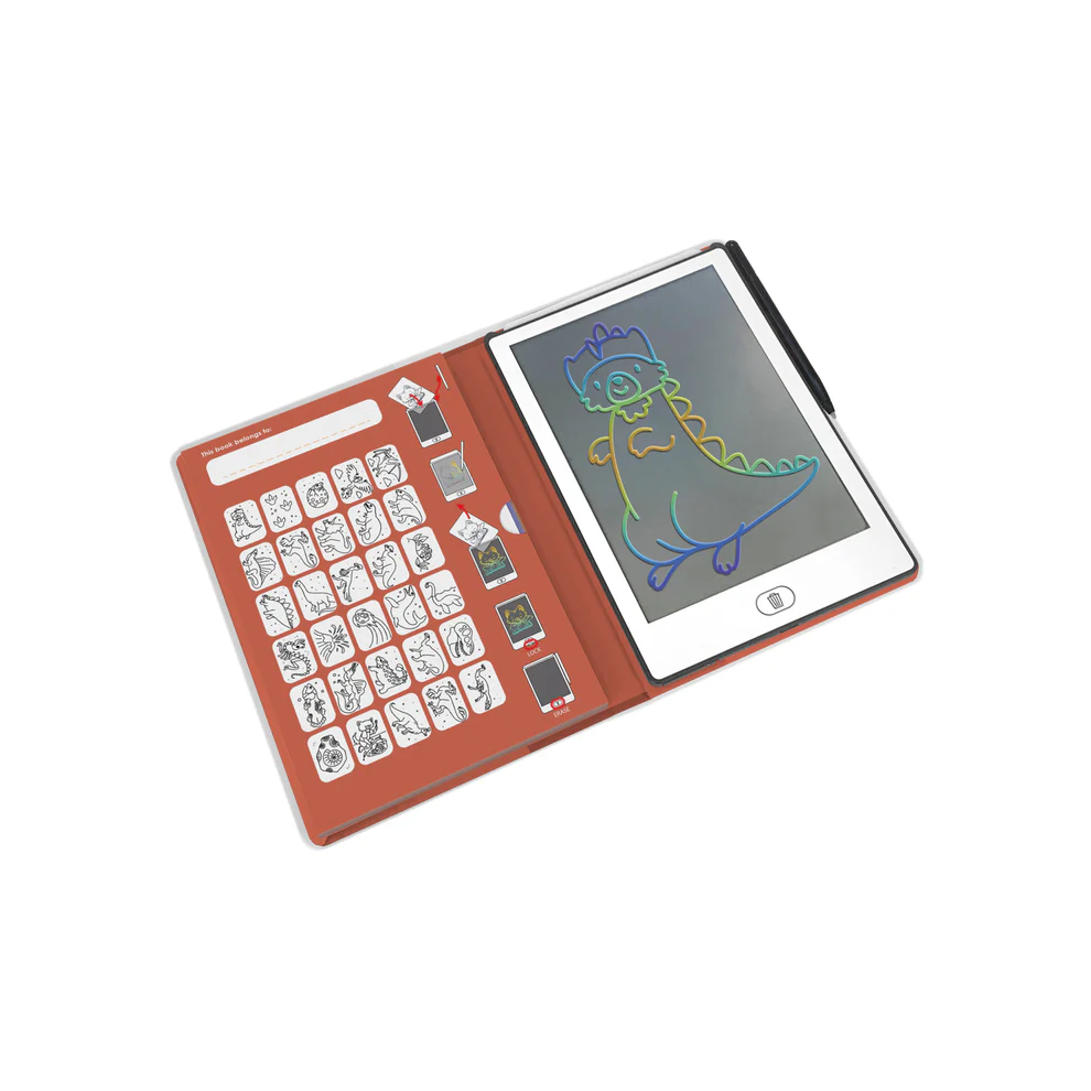 Kidywolf kidydraw-mini drawingpad 30 dinosaurs