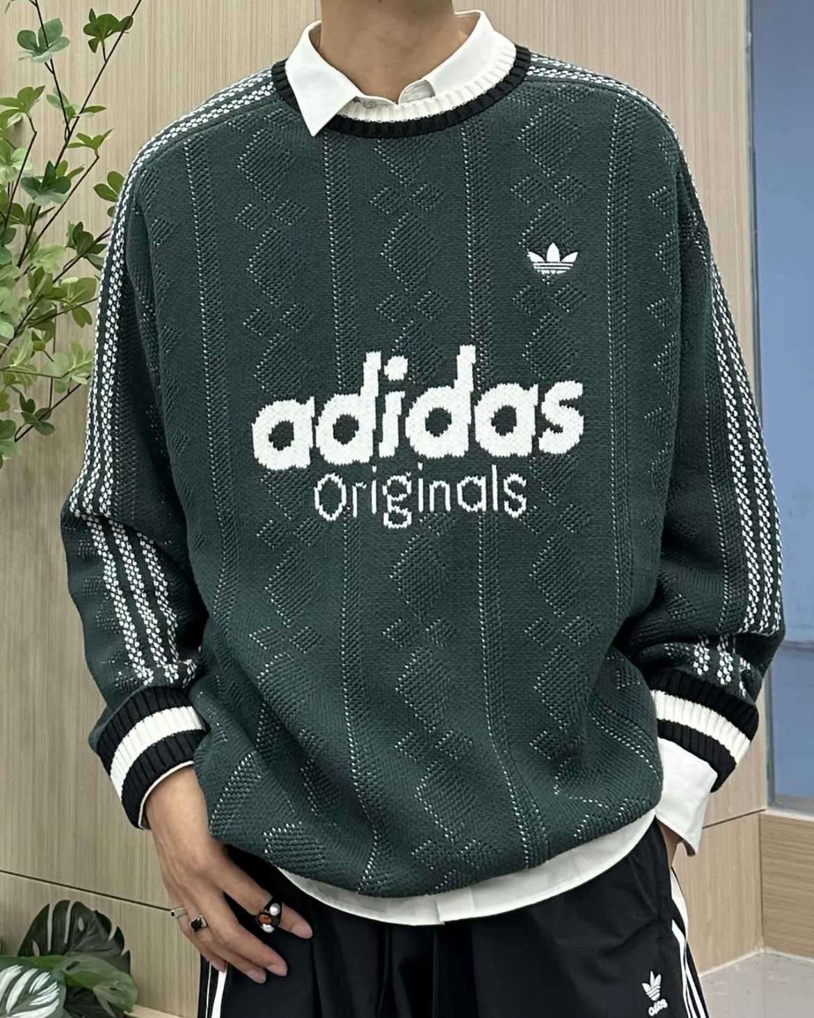 Adidas Originals U SWEATSHIRT 毛衣針織衫字母長袖上衣KS5956 KS5957