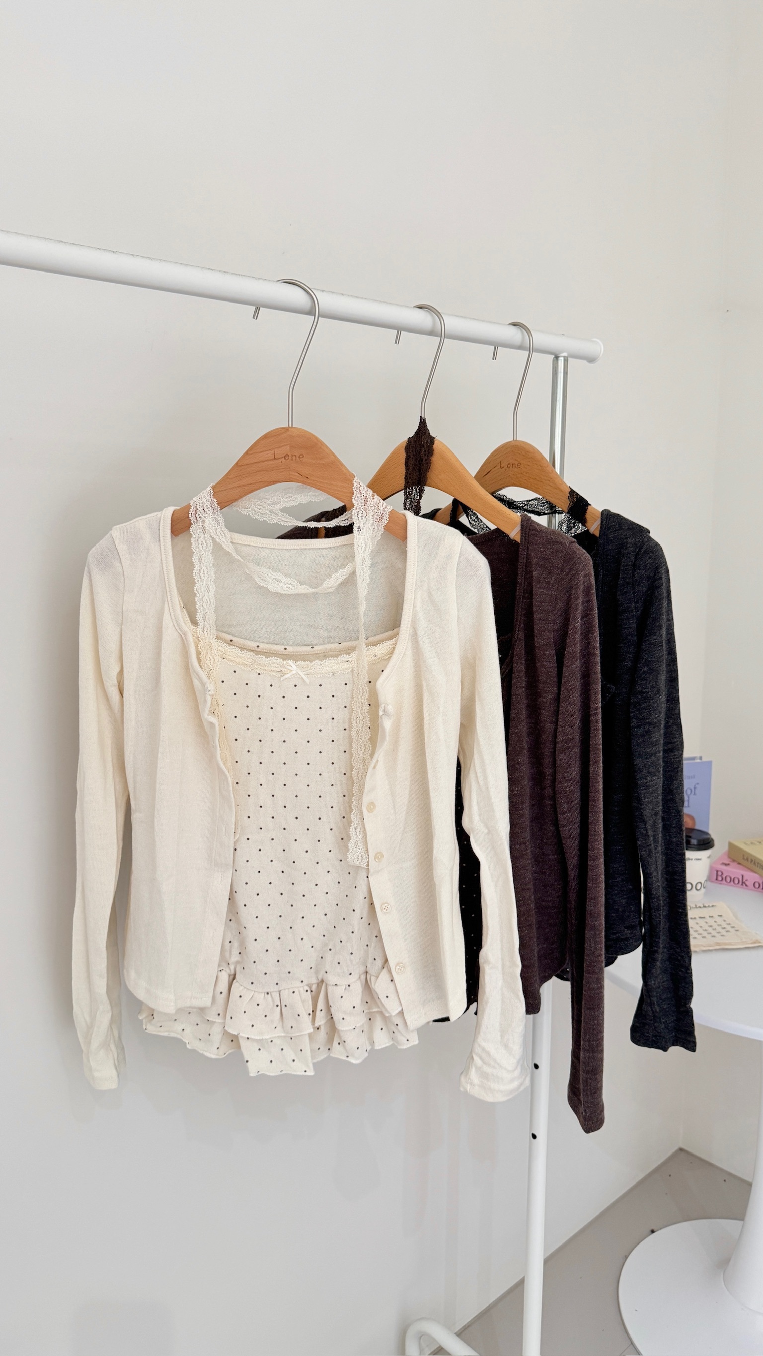 波波點兩件式上衣