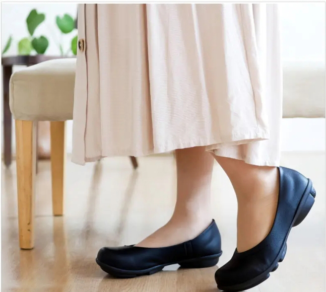 大阪樂步健康鞋 2ball 通勤機能平底娃娃鞋TB101(BLKXBLK-純黑)