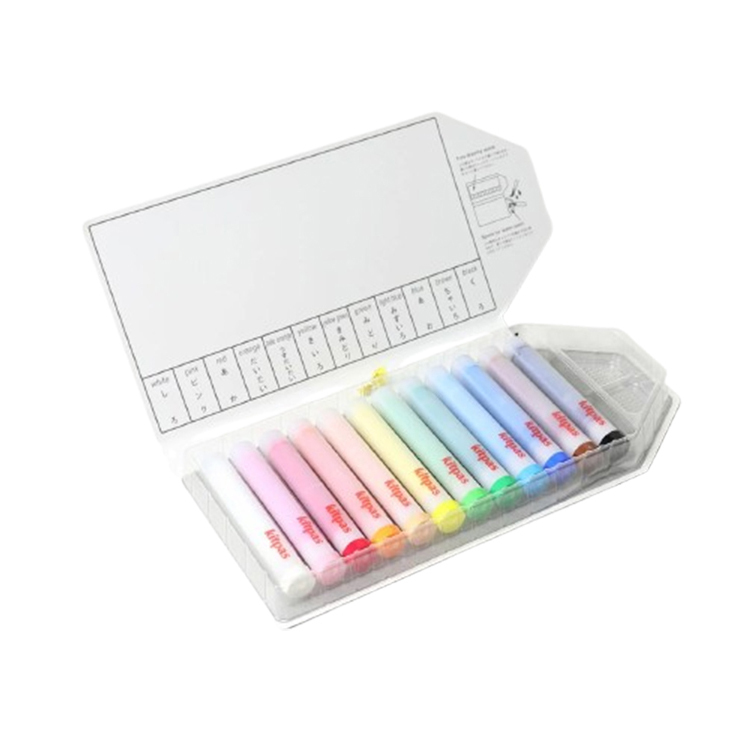 日本Kitpas 筆套蠟筆12色