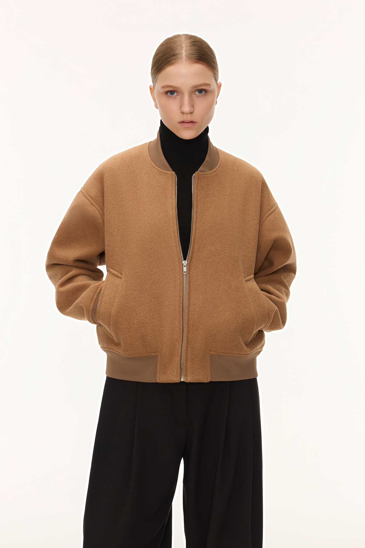 BRUSH棒球外套 女（咖啡）