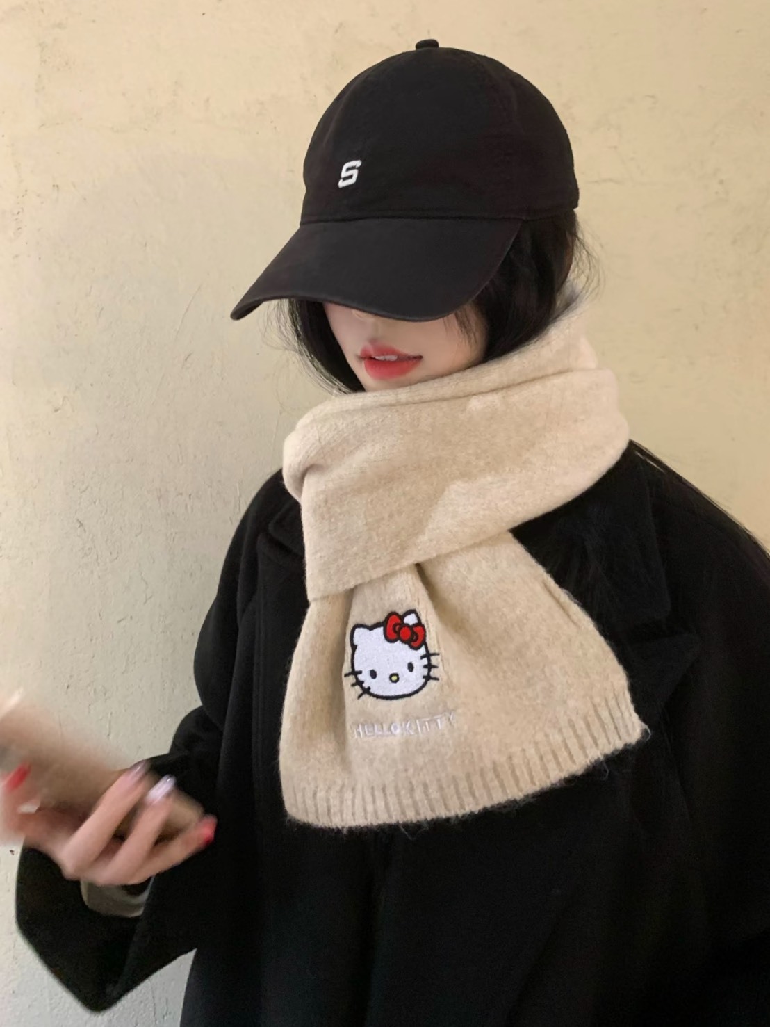 三麗鷗 正版授權 刺繡 針織 圍巾