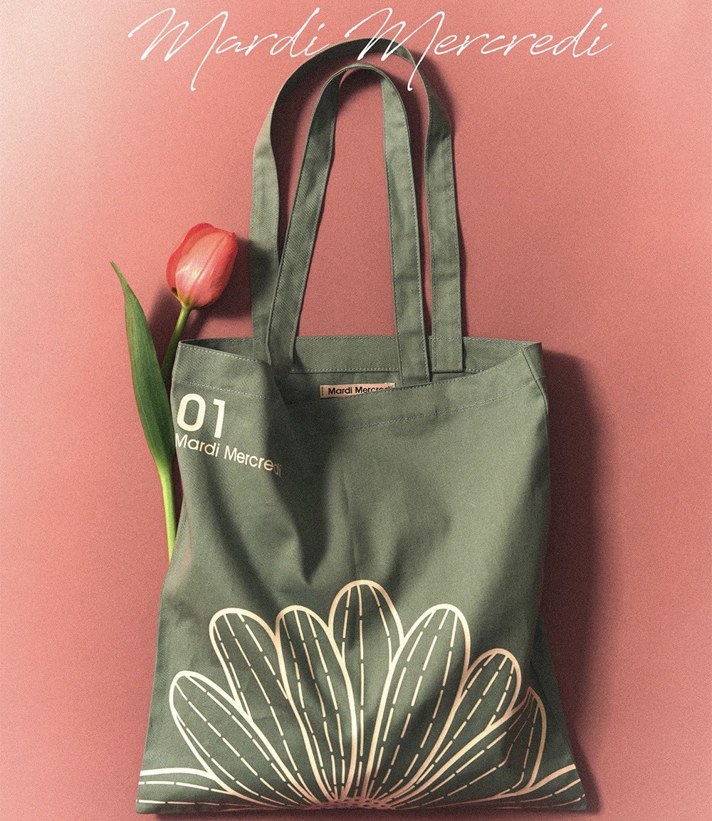 韓國｜MARDI MERCREDI CANVAS BAG FLOWER 帆布包