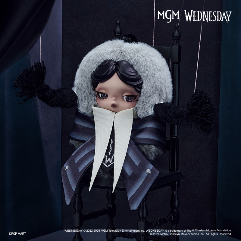 SKULLPANDA × Wednesday Plush（Nevermore Academy Uniform Version）