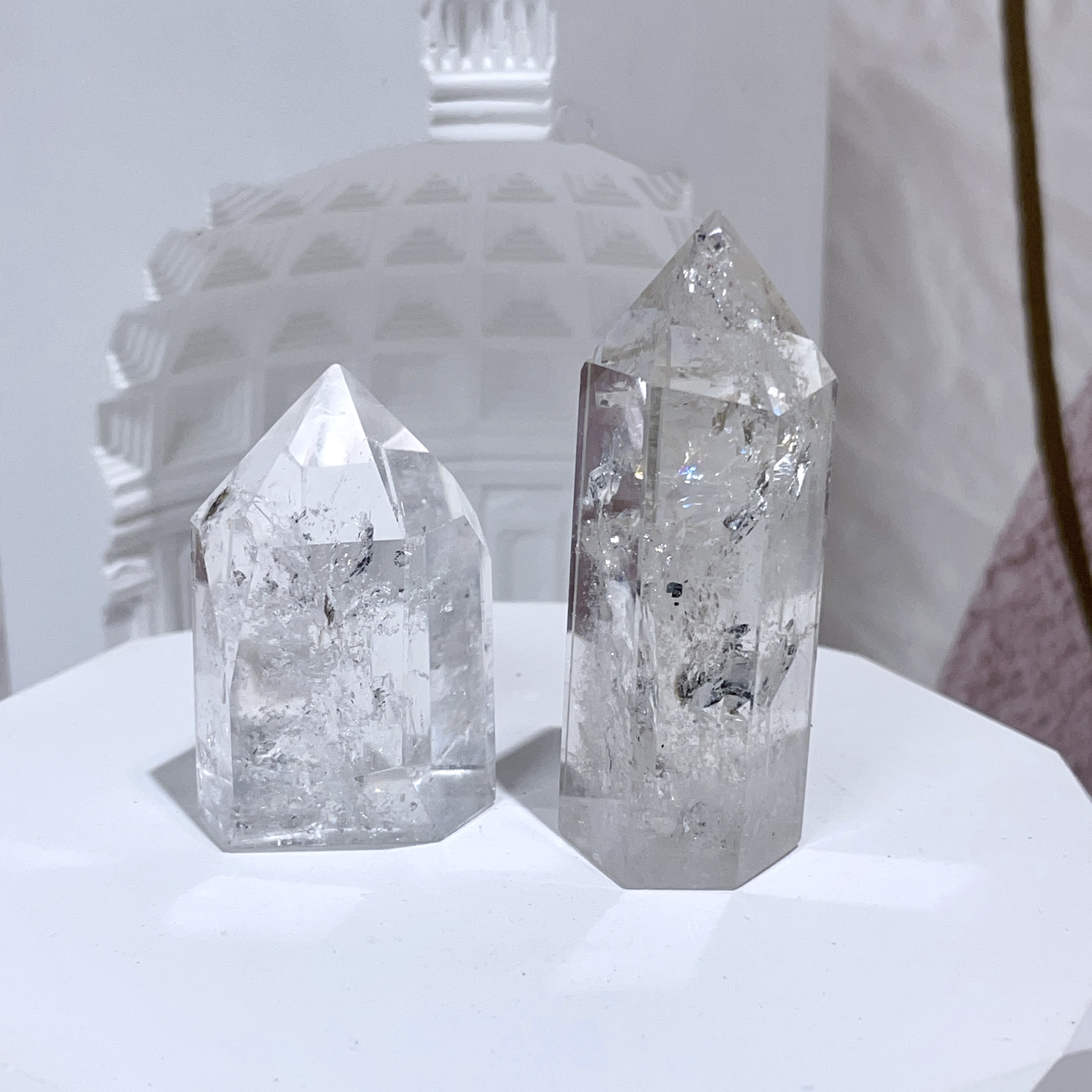 白水晶小晶柱擺件