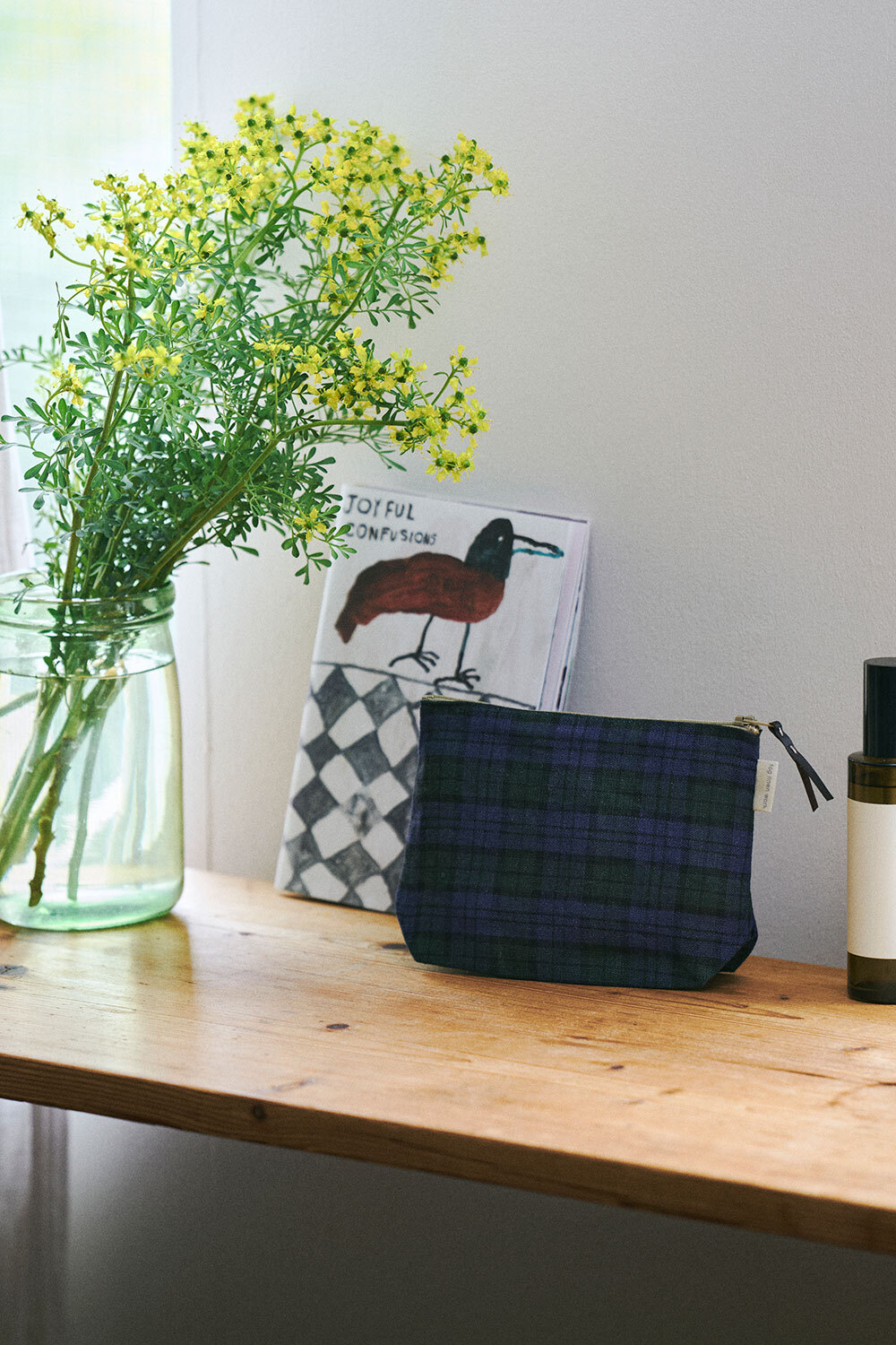 (0)fog-Chris收納包 深綠底深藍線蘇格蘭格紋