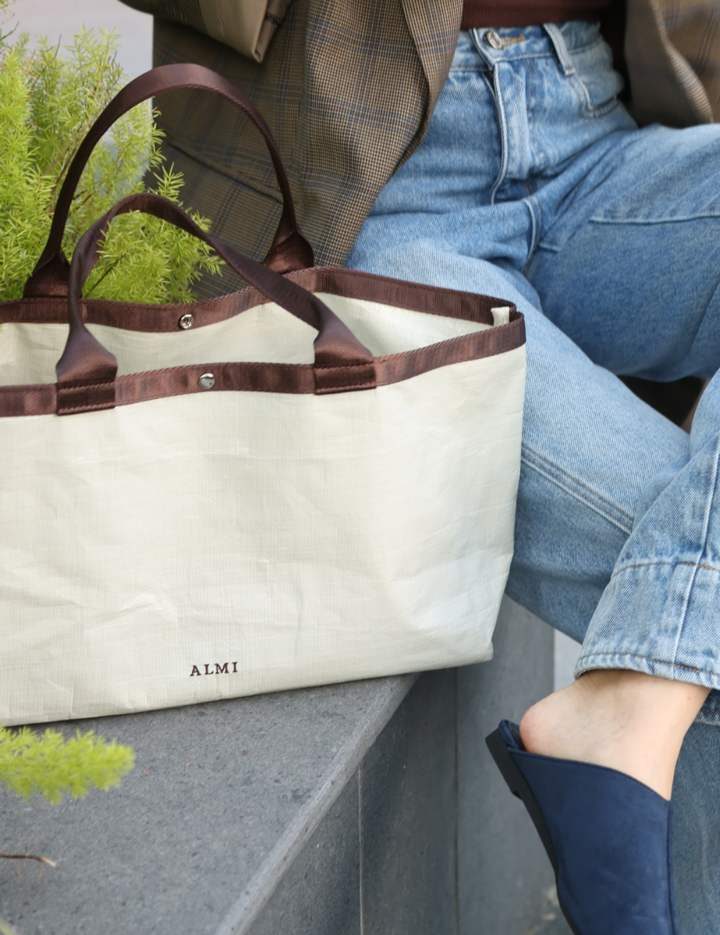 配色長型環保提袋