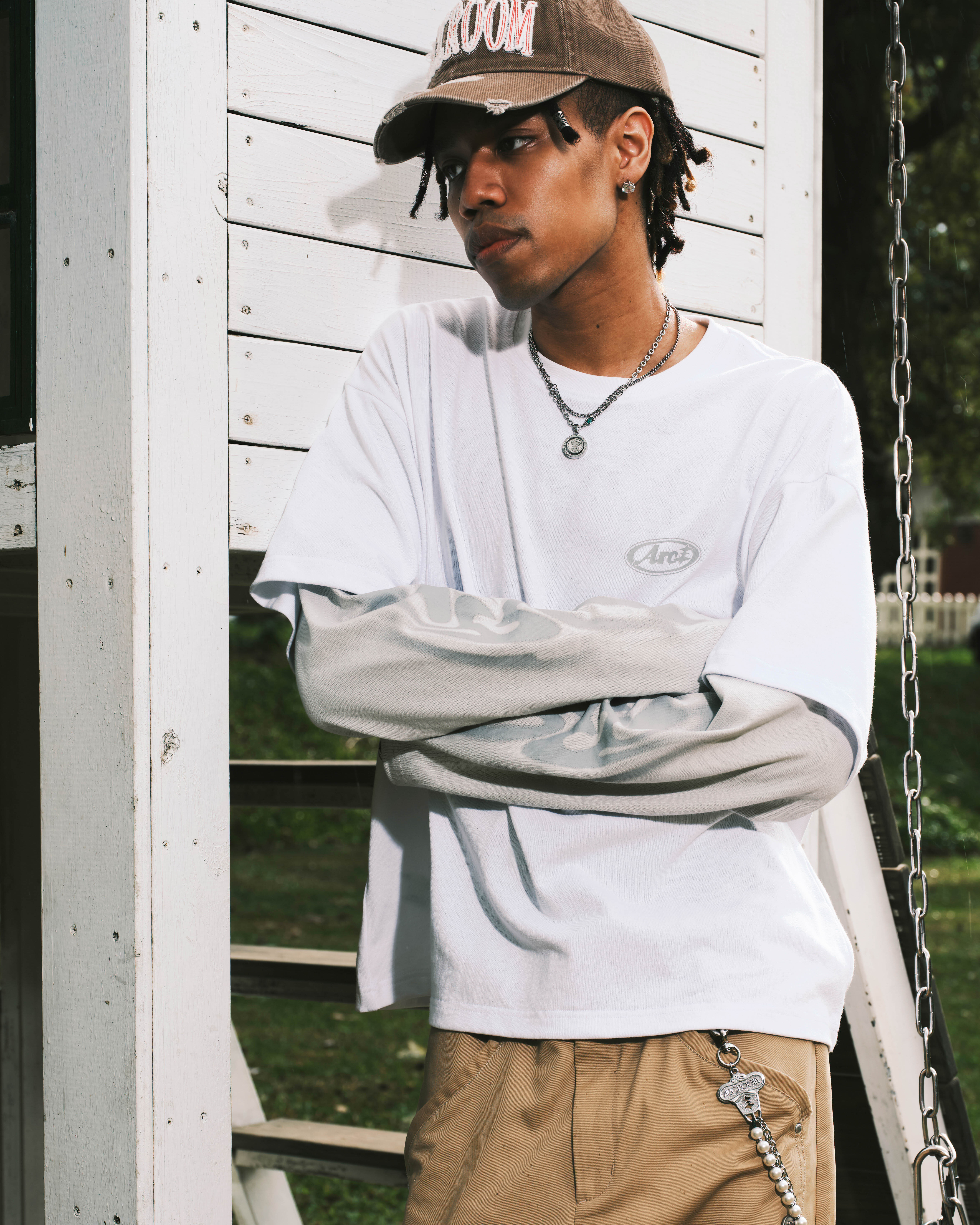 LAYERED L/S TEE - WHITE