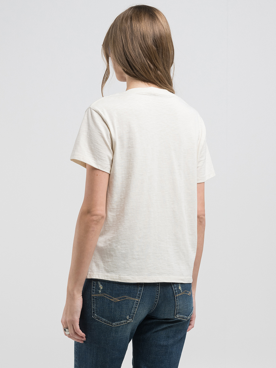 淺白色微光澤感T-shirt