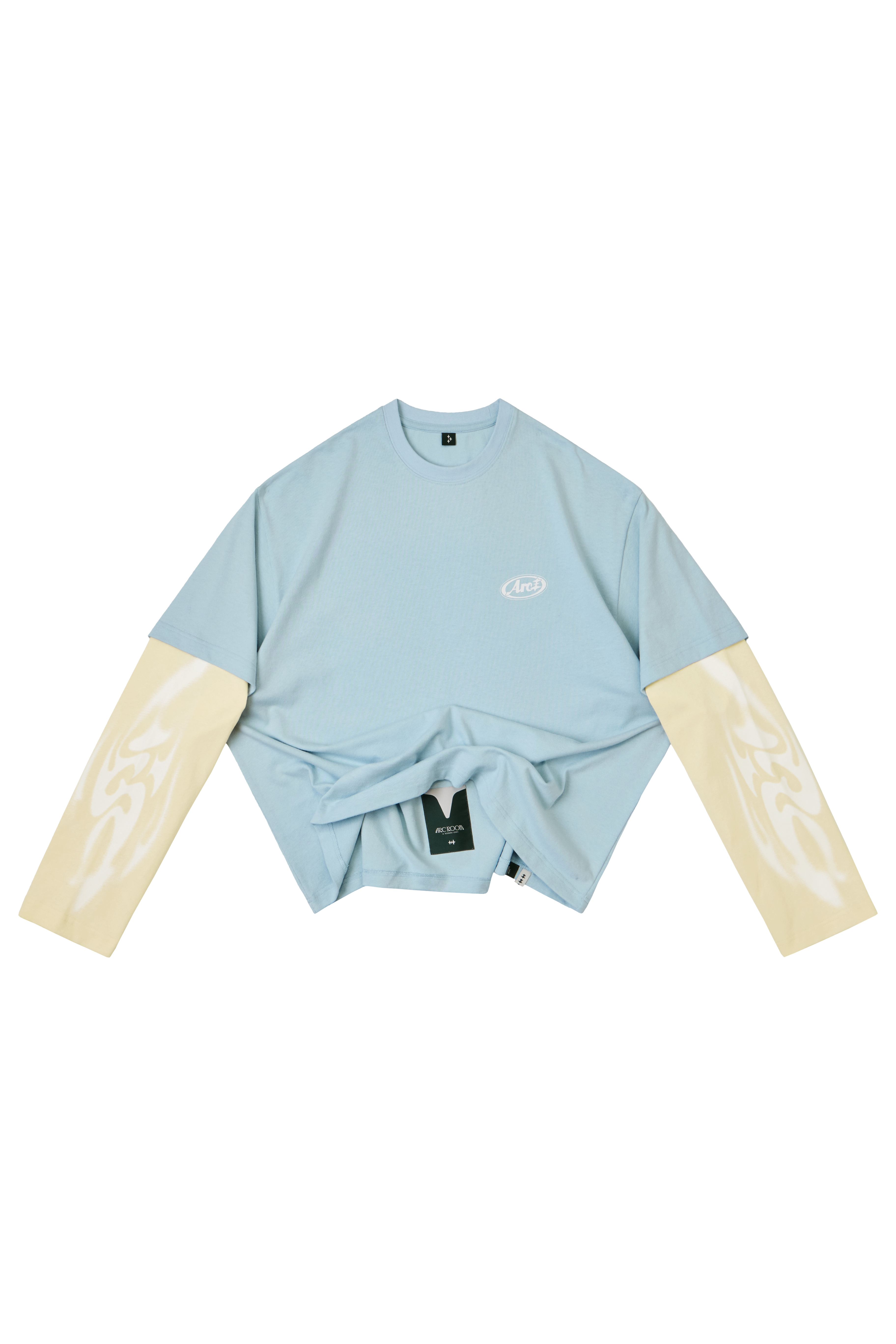 LAYERED L/S TEE - BABY BLUE