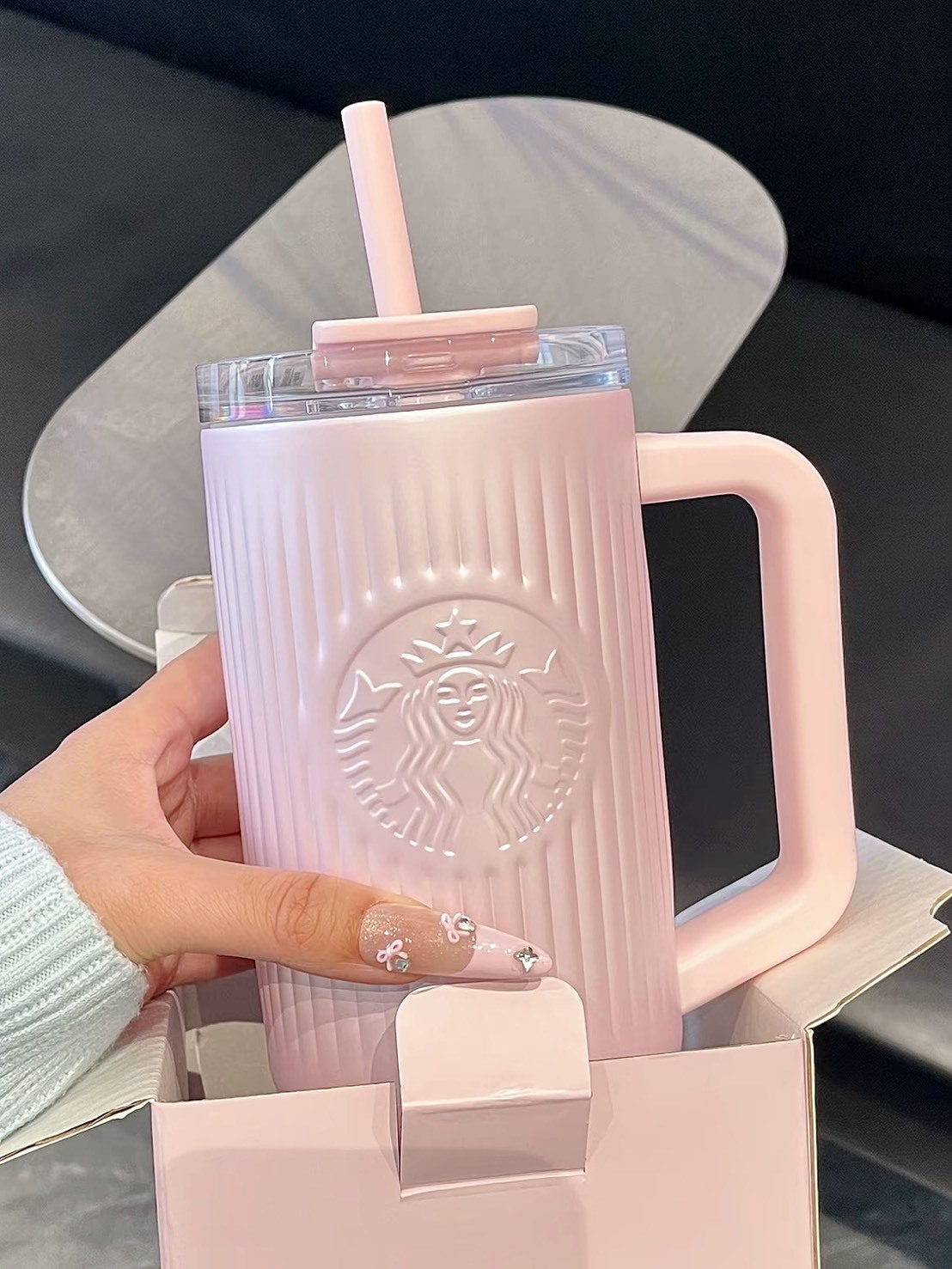 STARBUCKS 星巴克 浪漫海洋系列 珠光粉 冰壩杯