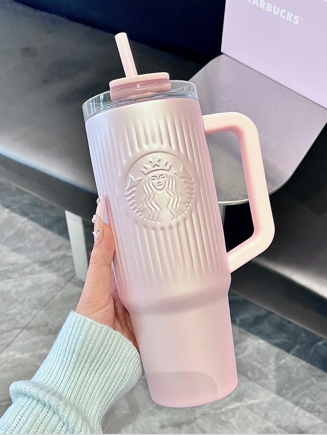 STARBUCKS 星巴克 浪漫海洋系列 珠光粉 冰壩杯