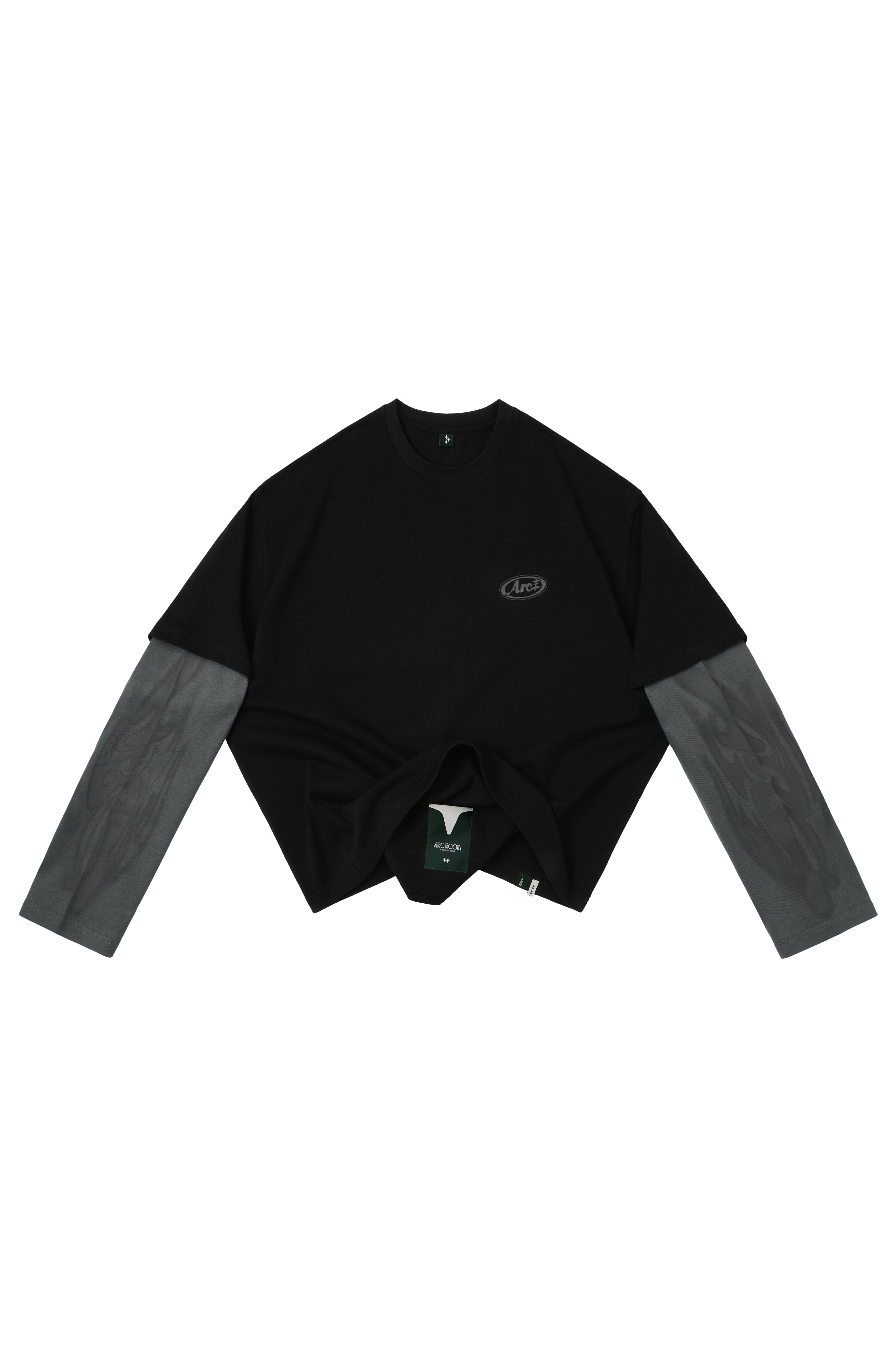 LAYERED L/S TEE - BLACK