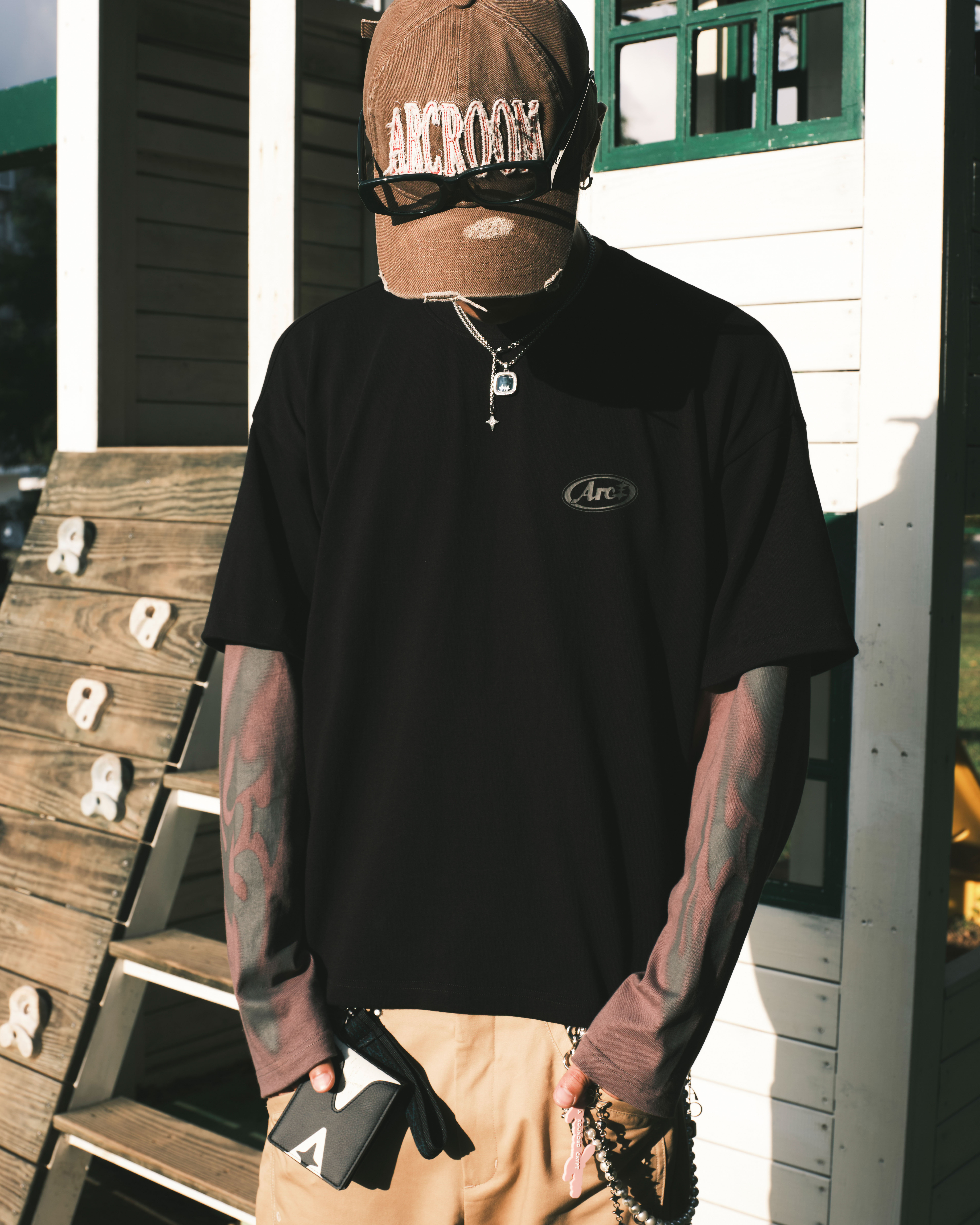 LAYERED L/S TEE - BLACK