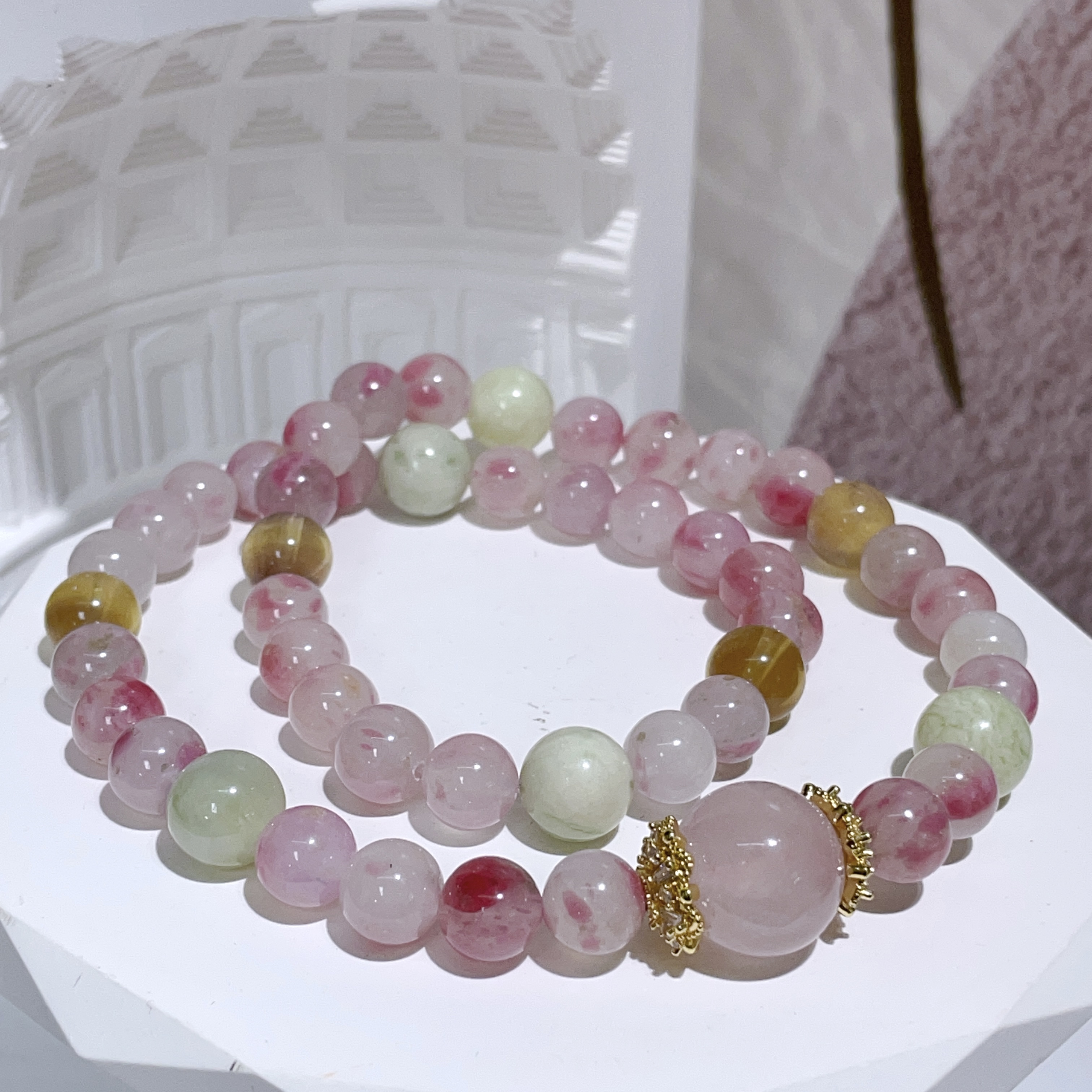 櫻花雨多寶雙層手串 9mm