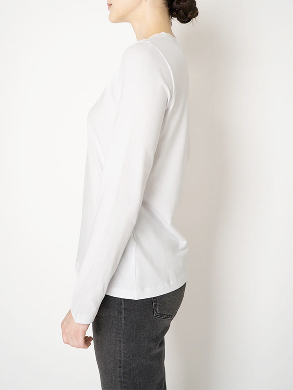 LORENA 羅紋圓領棉T(白)