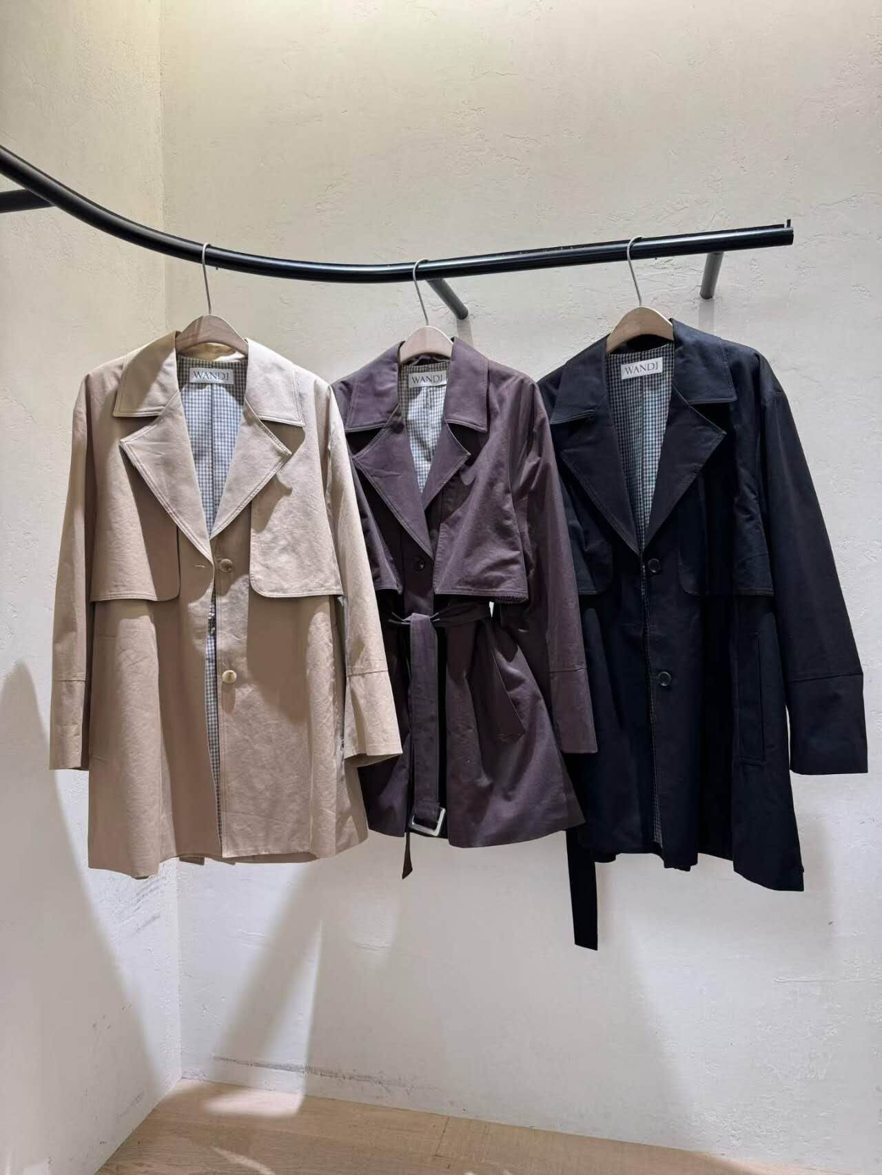 WJ5128 韓劇女主翻領腰帶西裝外套