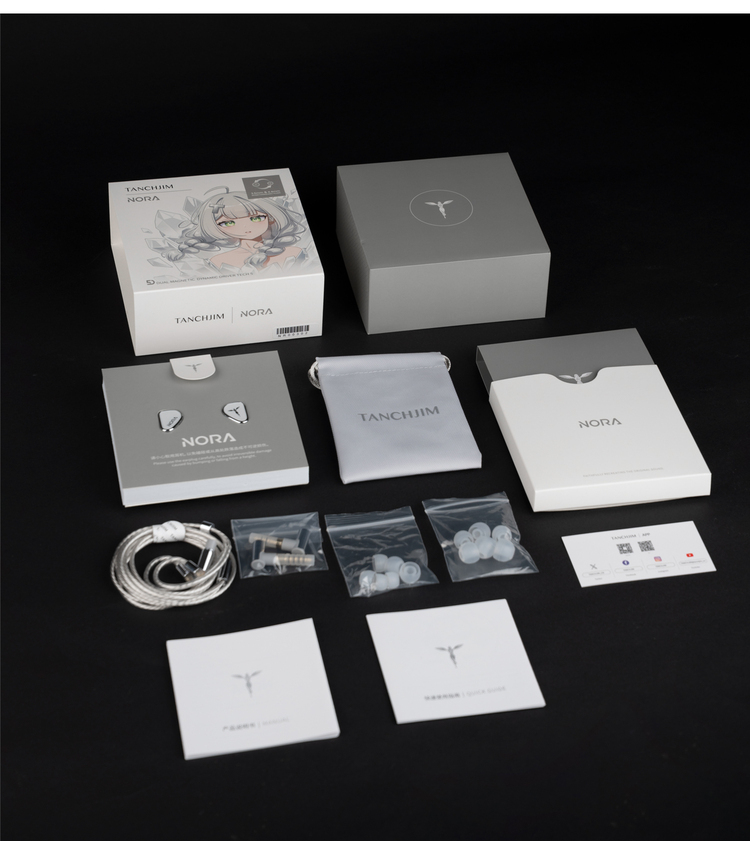 TANCHJIM NORA 單動圈入耳式監聽耳機 配件一覽