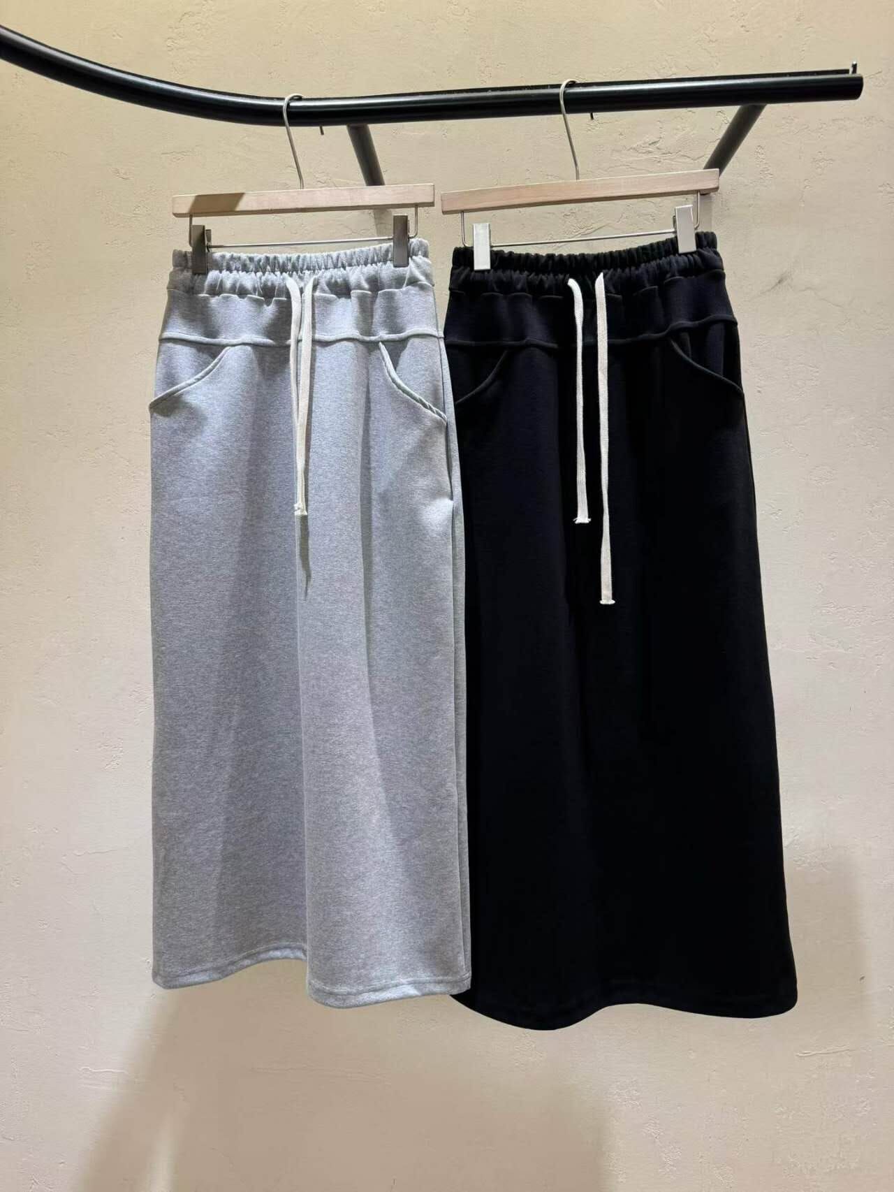 WJ5131 全橡筋捲捲邊A Line半身裙