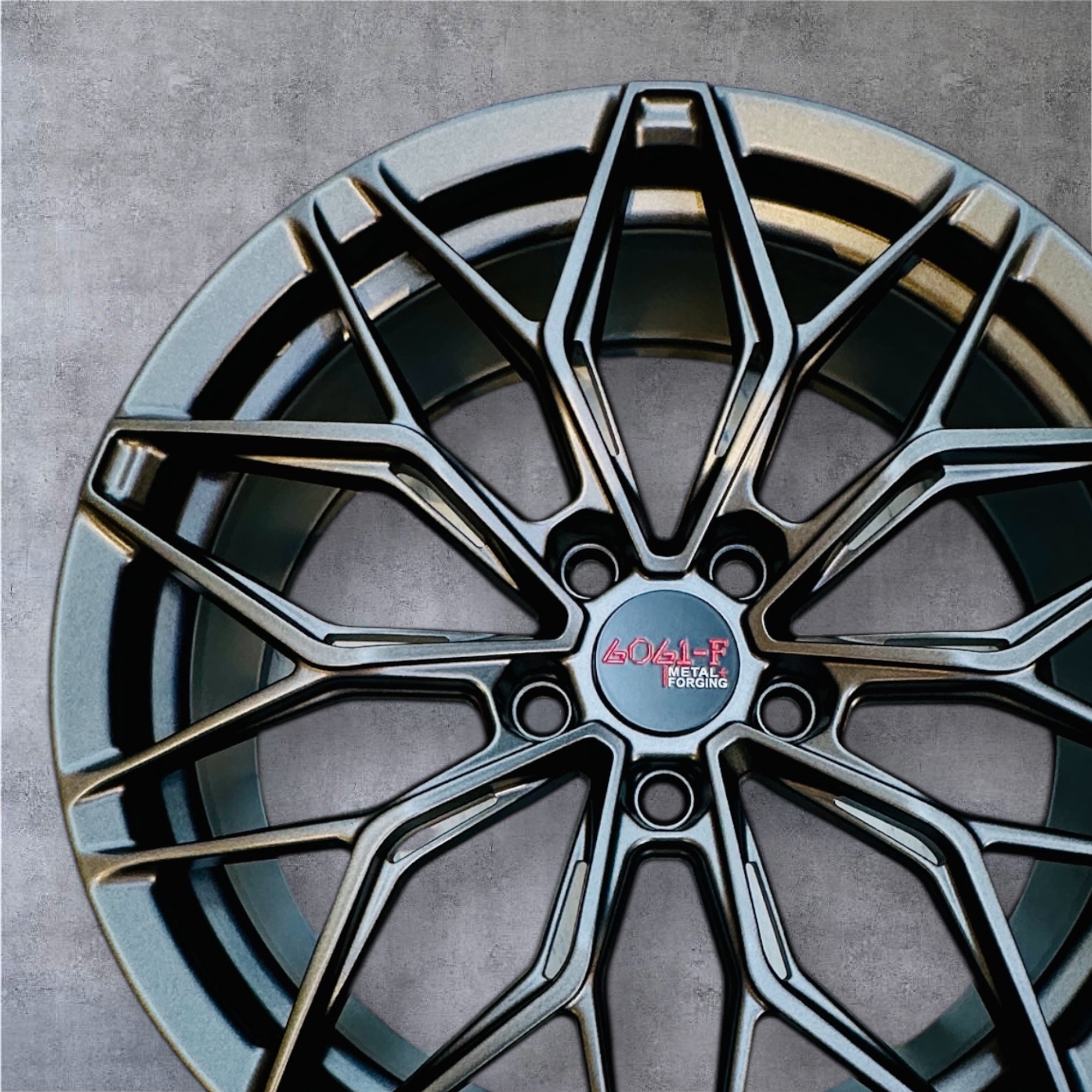 【6061-F 鍛造鋁圈 MX07】18吋 曜石灰｜輕量高剛性高端升級款 四入組