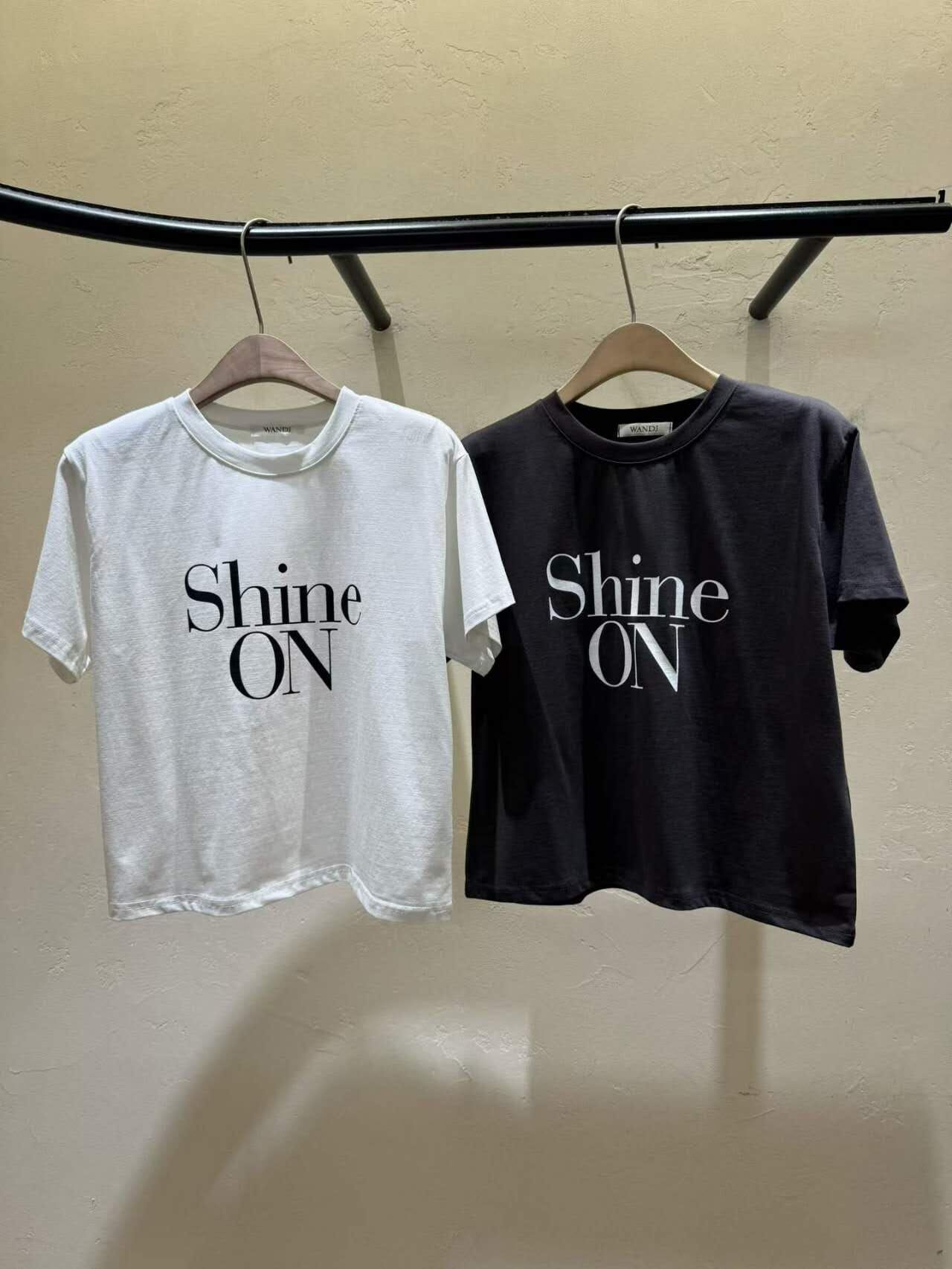 WJ5135 圓領文字印花短袖Tee