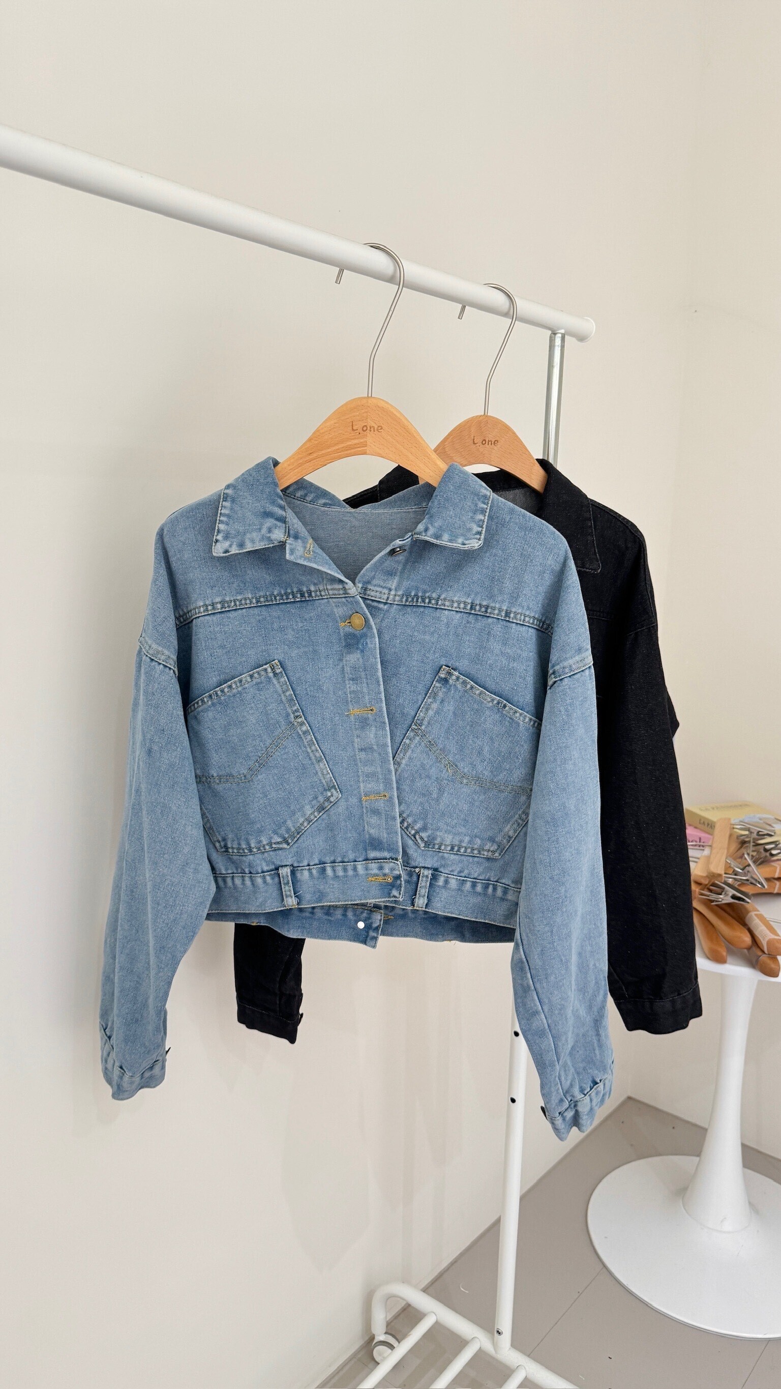 後排釦牛仔外套