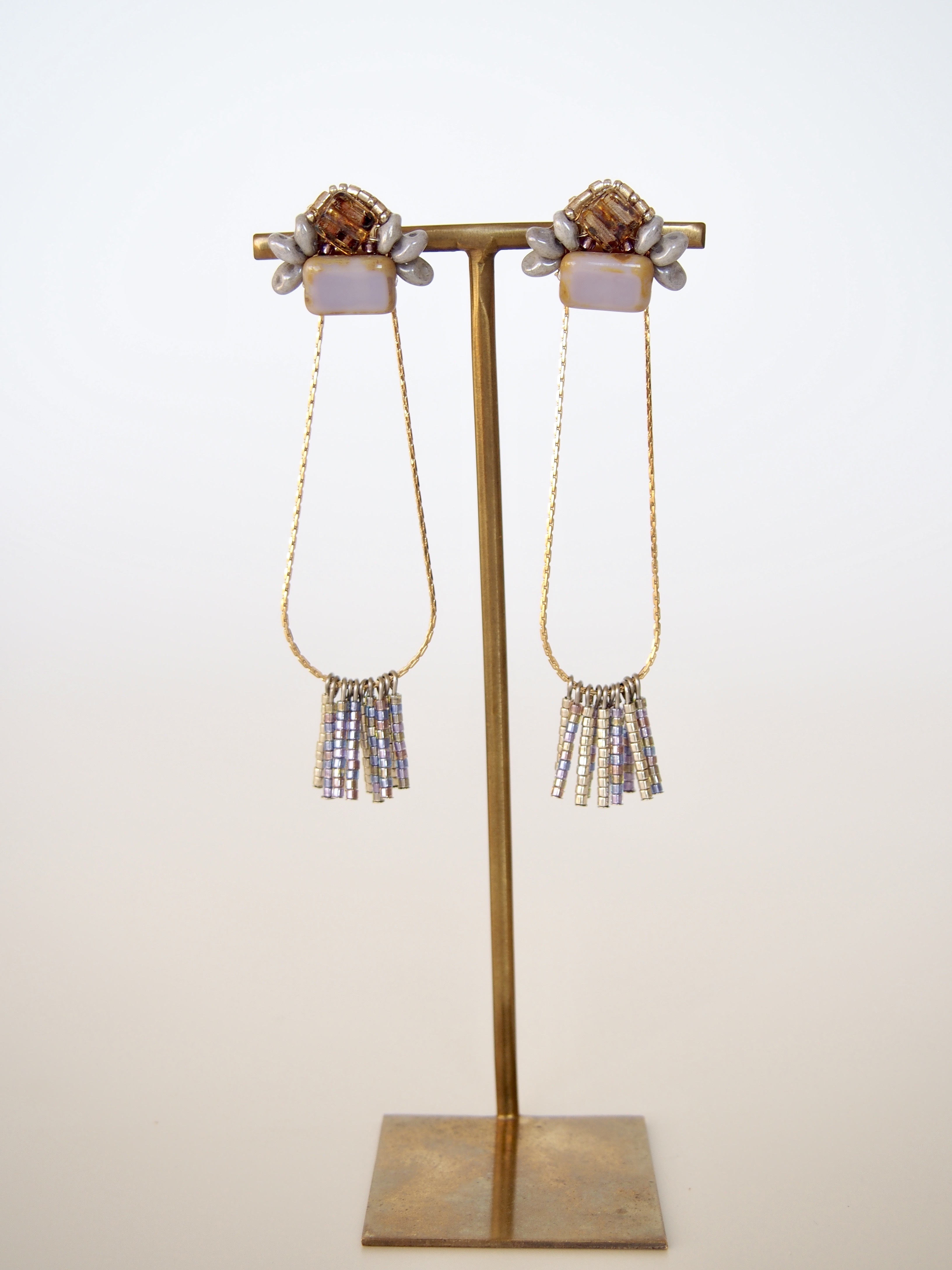 beads fringe 針式耳環