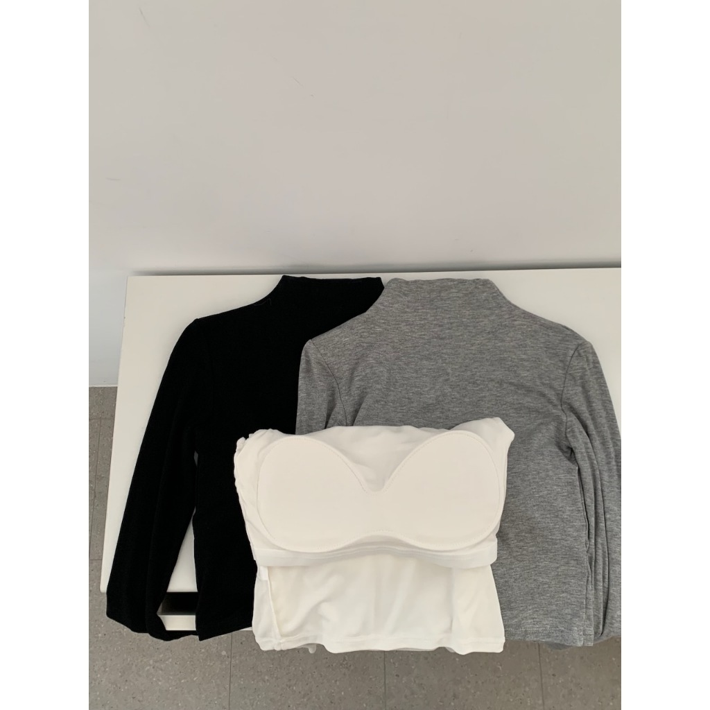 【imfine】女神打底 微立領彈力罩杯上衣 #9780