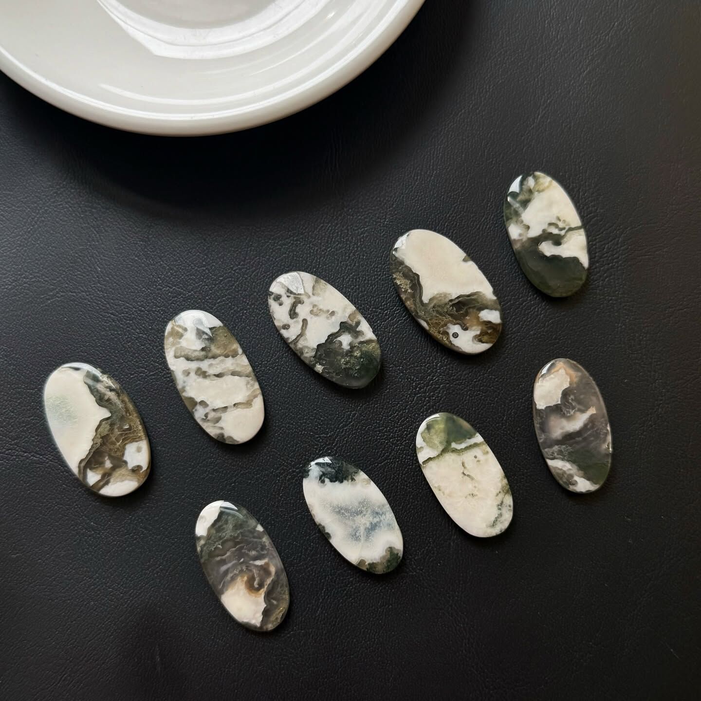 [原石] 水草瑪瑙 水晶蛋面 水晶墜面