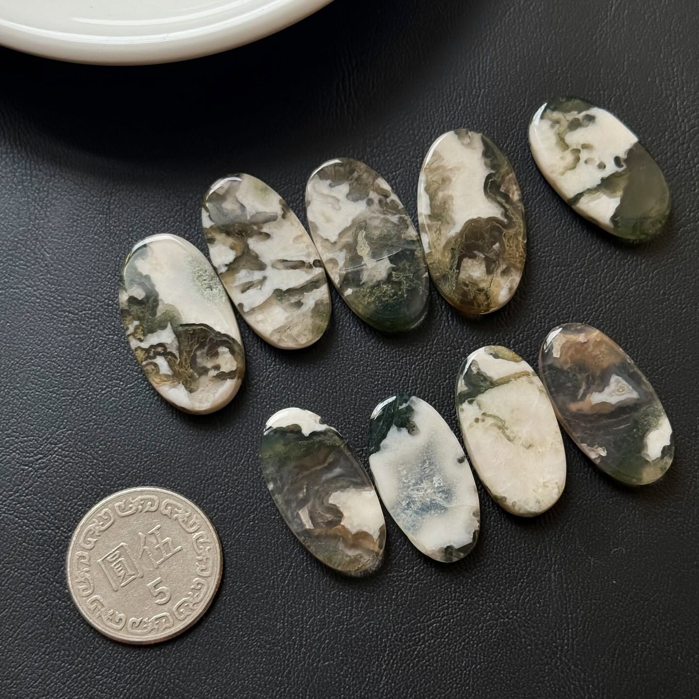 [原石] 水草瑪瑙 水晶蛋面 水晶墜面