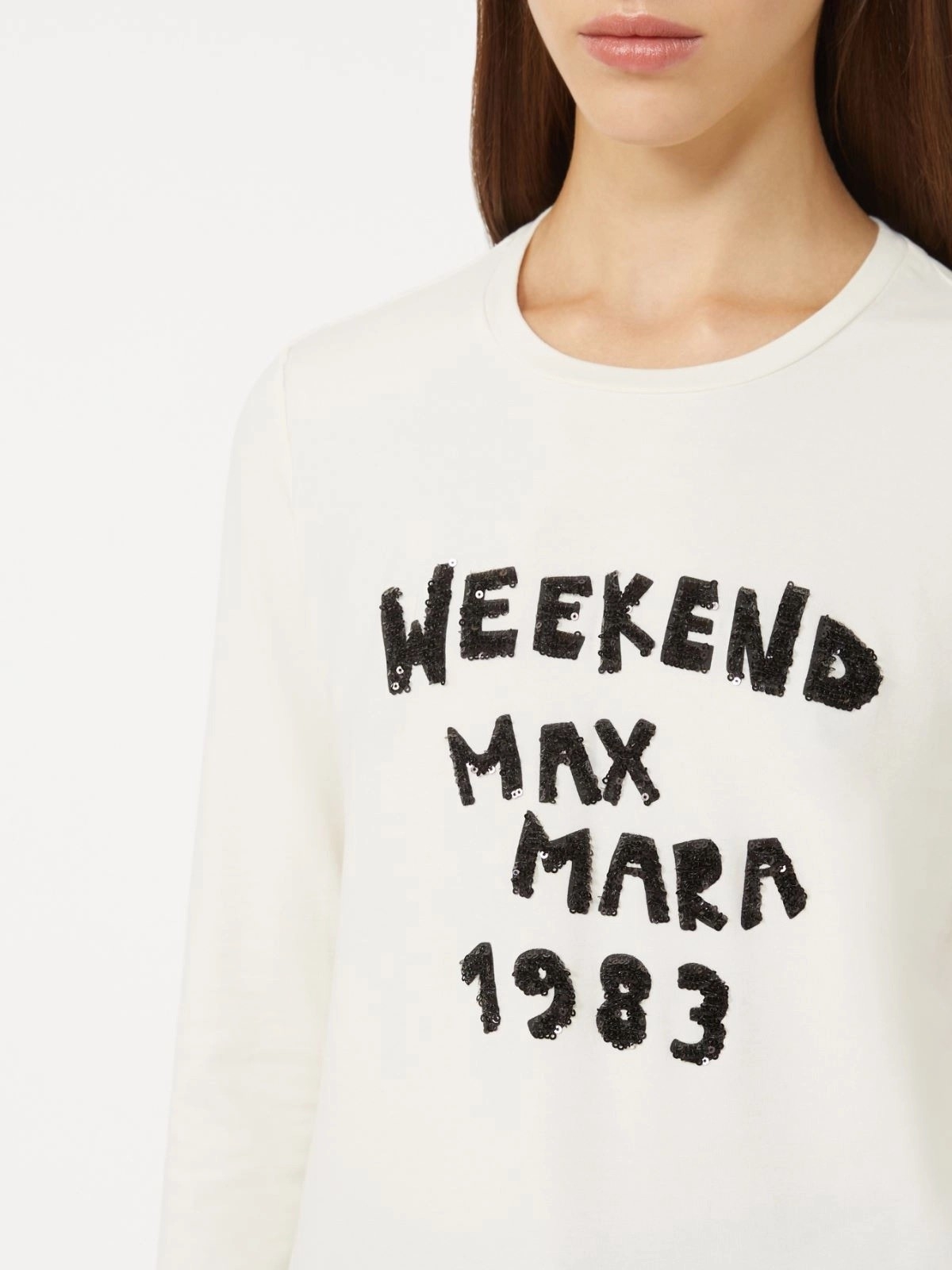 Max Mara立體亮片字母T恤