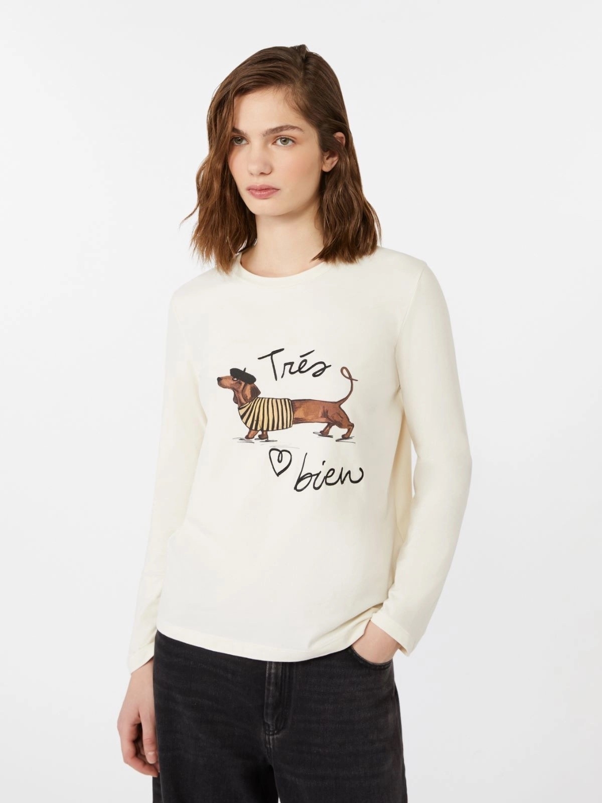 Max Mara畫家臘腸狗棉T