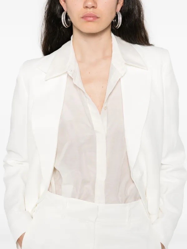 iBlues雅緻壓線挺版西裝外套｜白