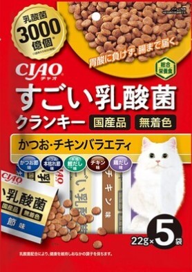 日本CIAO 勁量乳酸菌夾心乾糧 - 雞肉PARTY ( 22g x 5支裝 )