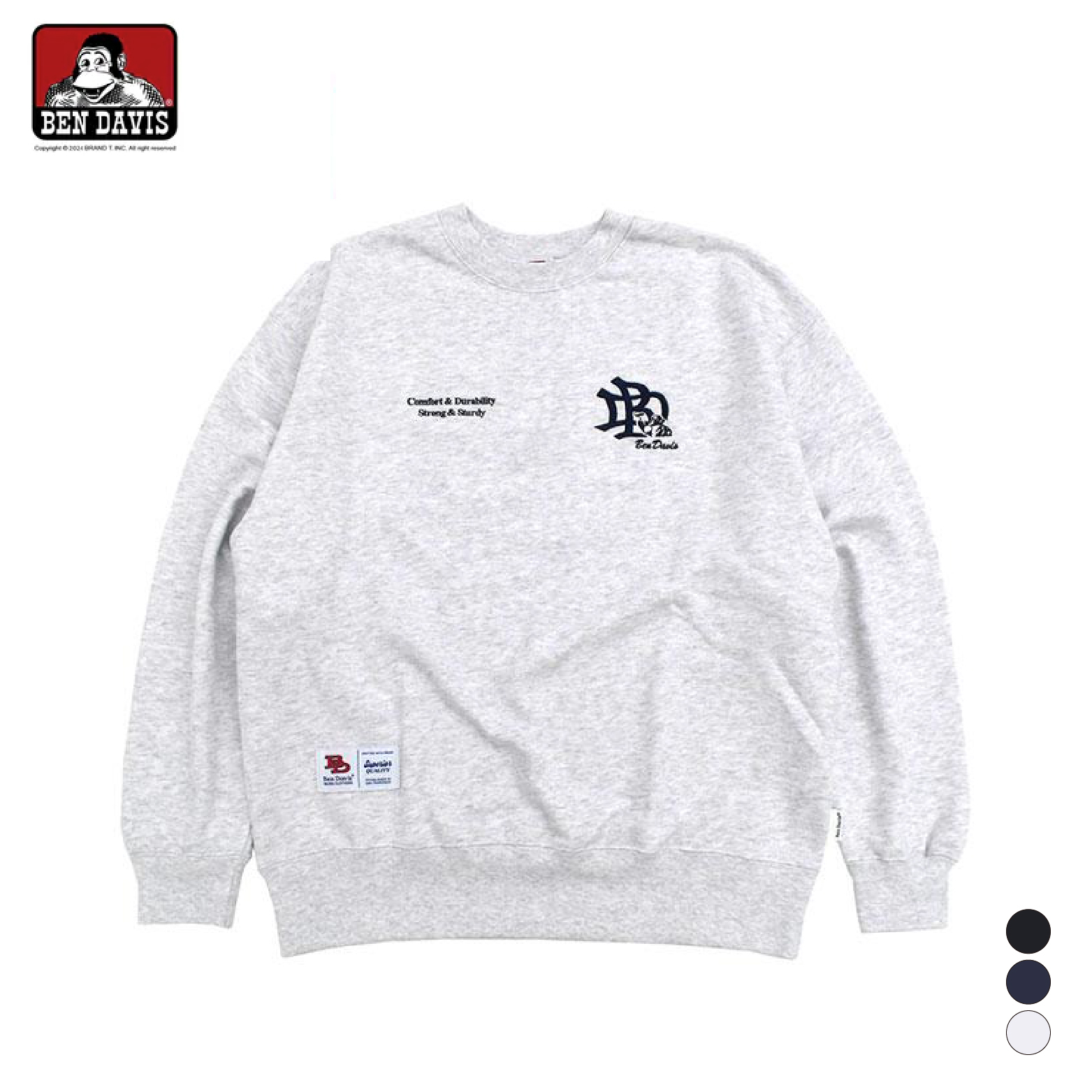 【 BEN DAVIS | 猿人刷漆刺繡大學TEE - 3色 】