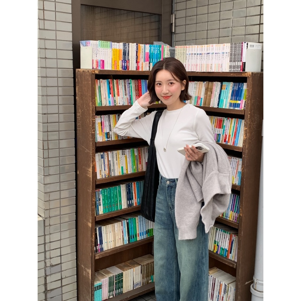 【imfine】每天都要搭 包色彈力長袖素T #9810