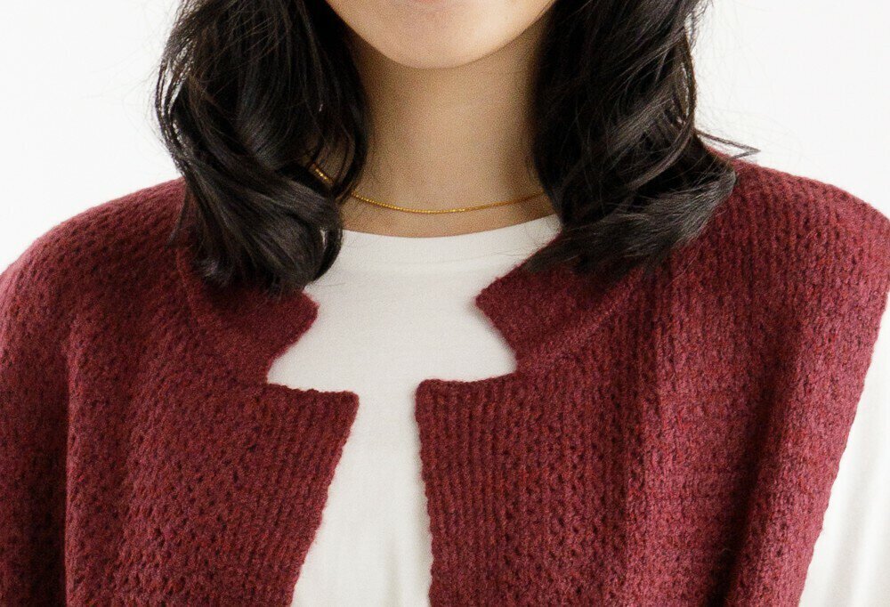 立領設計針織背心