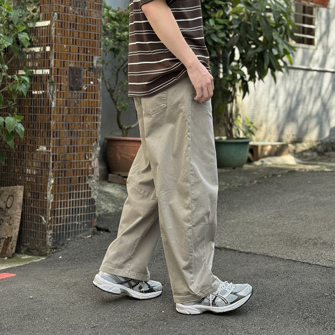 純色水洗 棉柔感寬褲 JF-4545