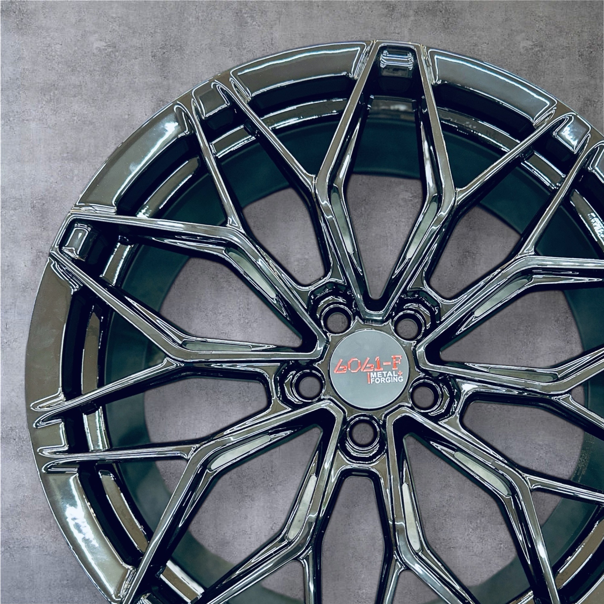 【6061-F 鍛造鋁圈 MX07】18吋 鋼琴黑｜輕量高剛性高端升級款 四入組