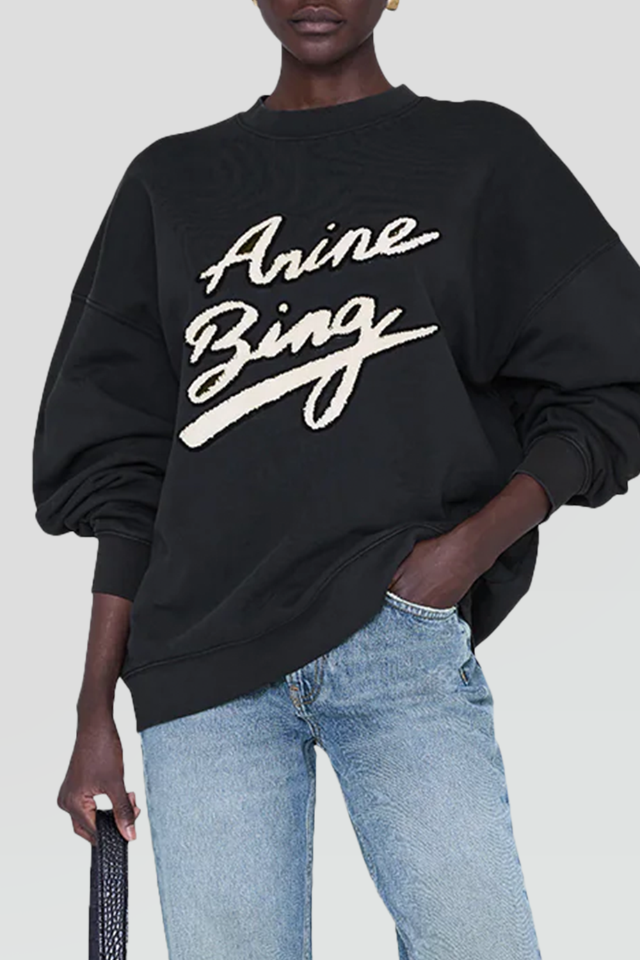 Anine Bing｜MILES 落肩品牌手寫字體衛衣