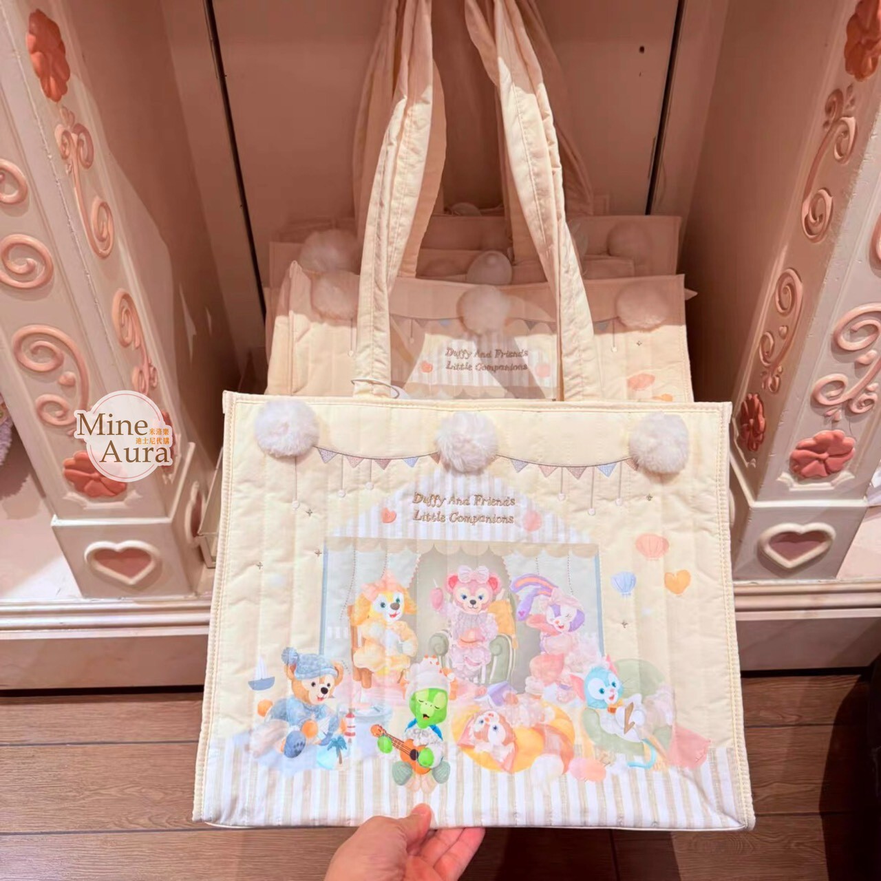 達菲 Duffy 與好友們 小小伙伴系列 圖案 手提包 托特包 -上海迪士尼樂園